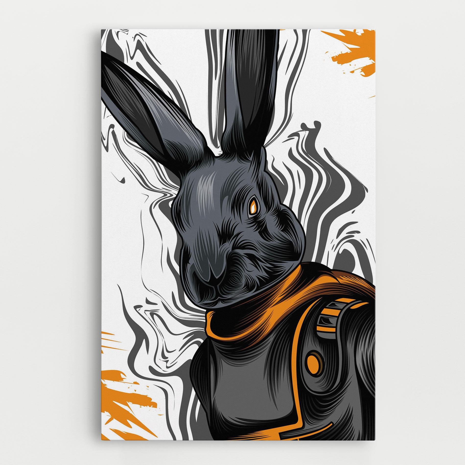 Leinwandbild Cyborg Yellow Bunny mockup 0