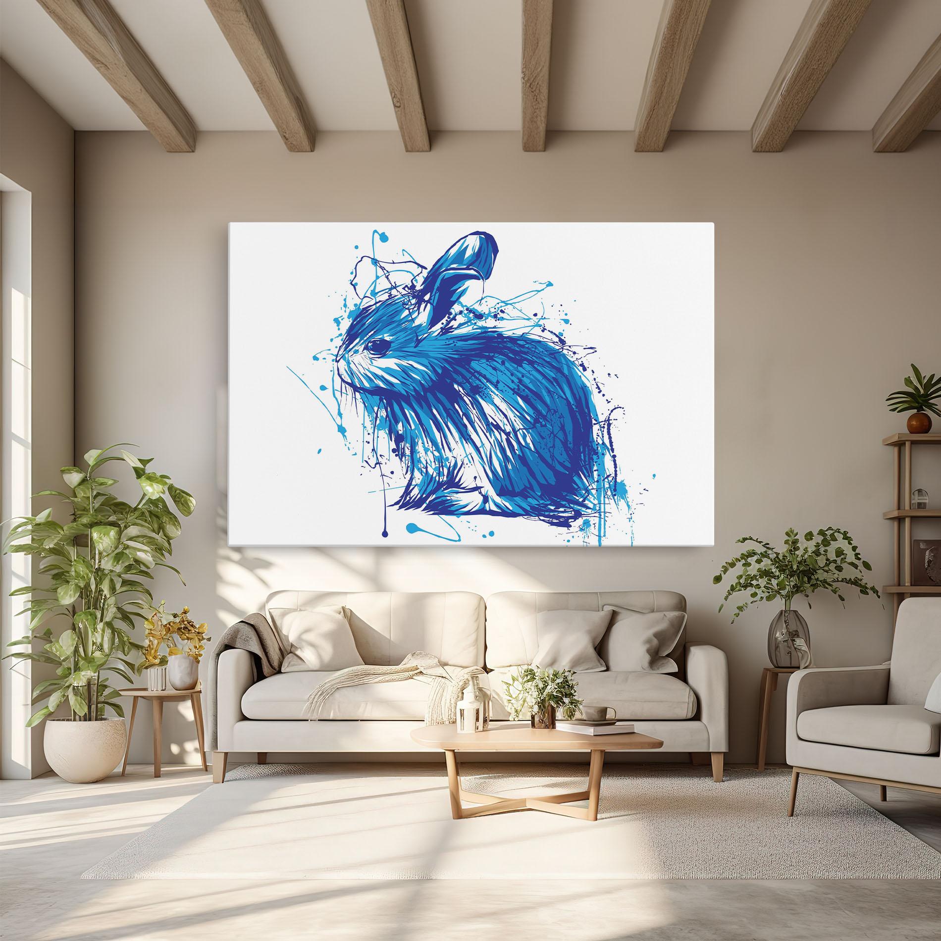 Leinwandbild Blue Bunny mockup 6