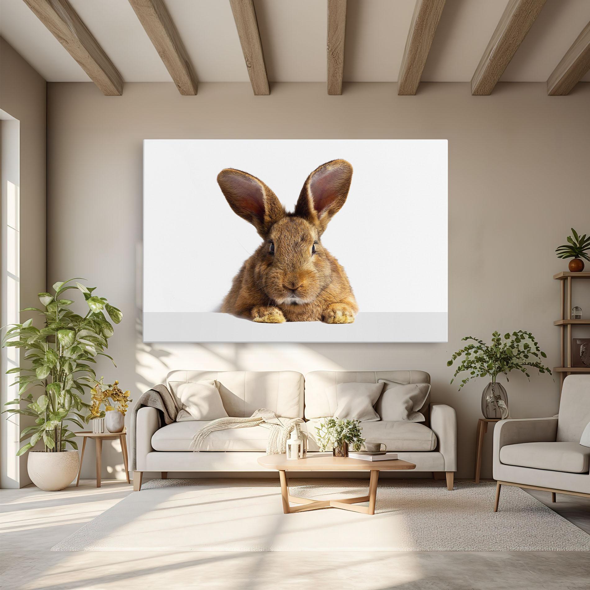 Leinwandbild Brown Cute Bunny mockup 6