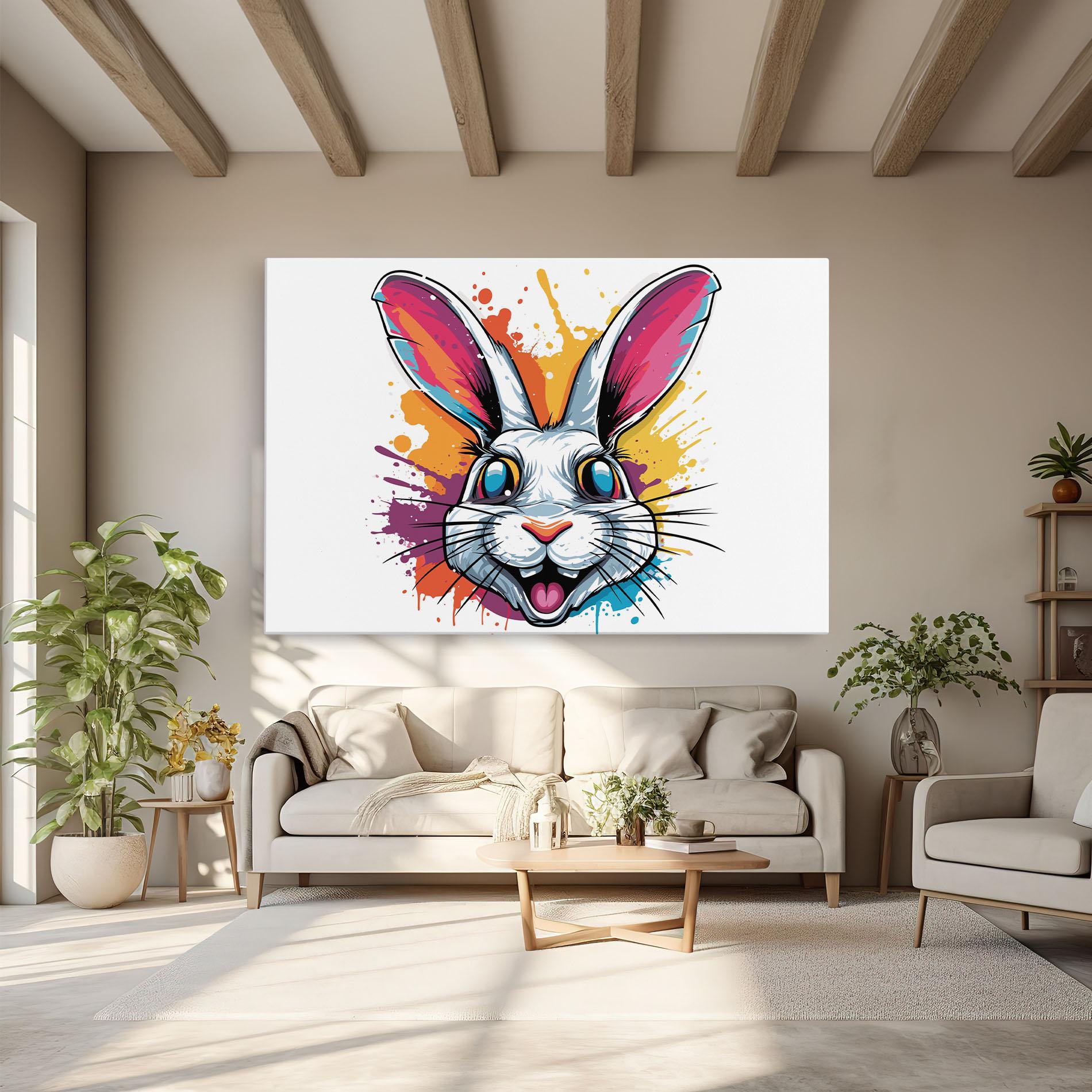 Leinwandbild Crazy Bunny mockup 6