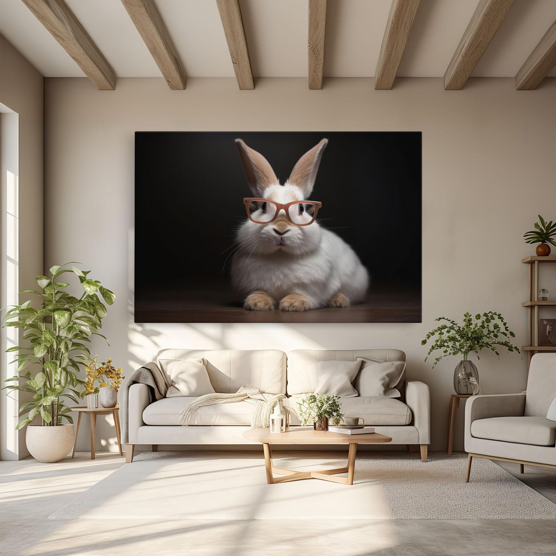 Leinwandbild Eyeglasses Bunny mockup 6