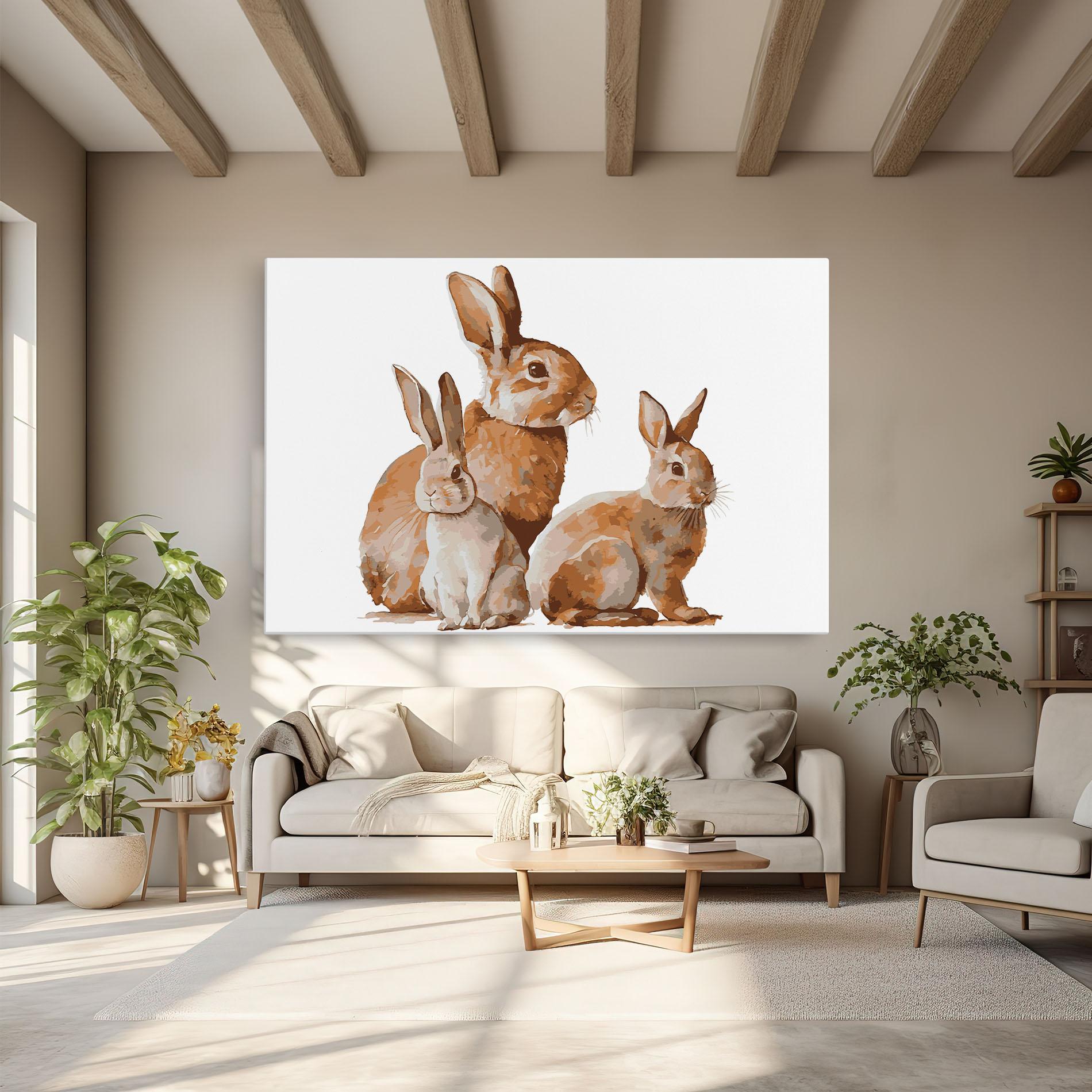 Leinwandbild Family Rabbit mockup 6