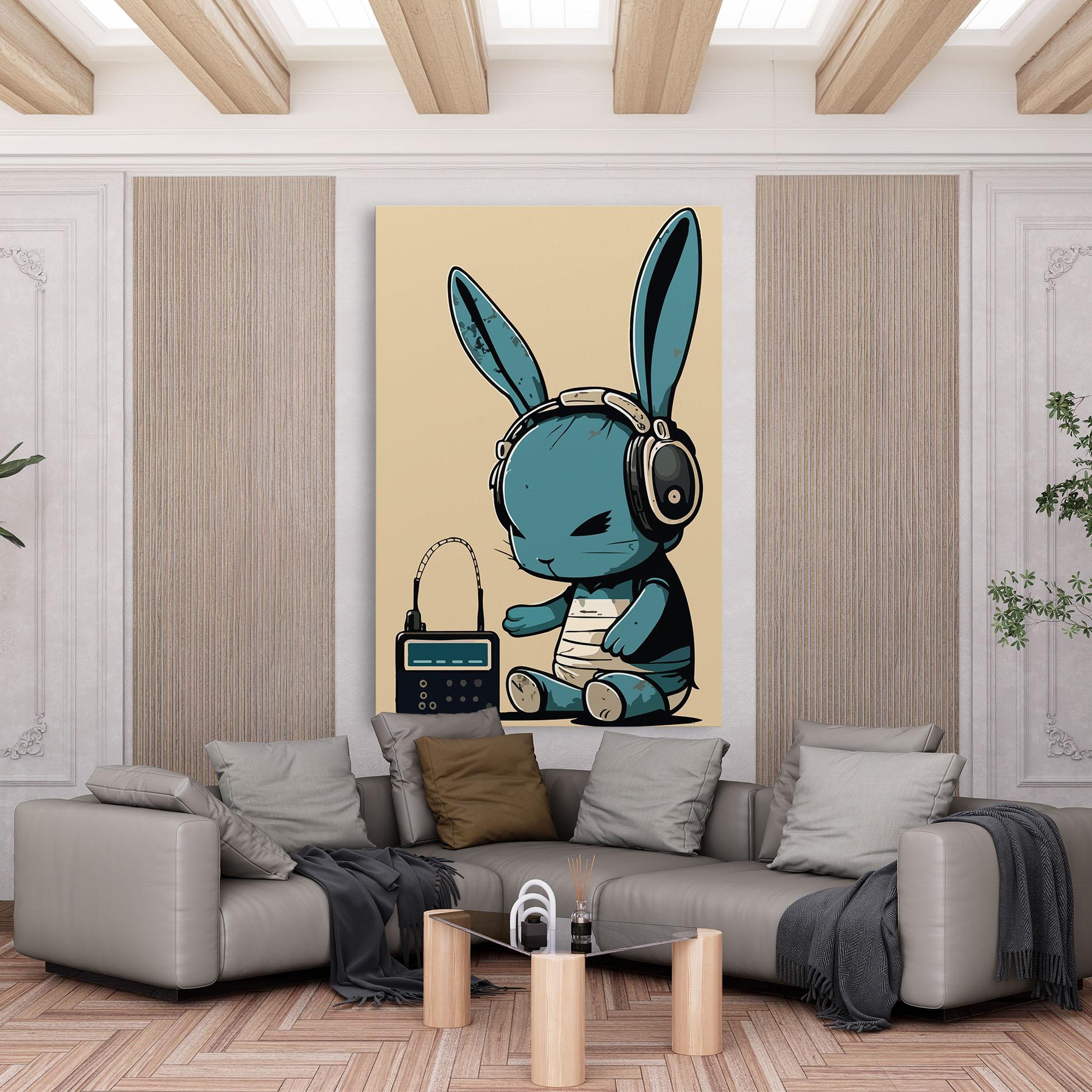 Leinwandbild Blue Baby Bunny mockup 6