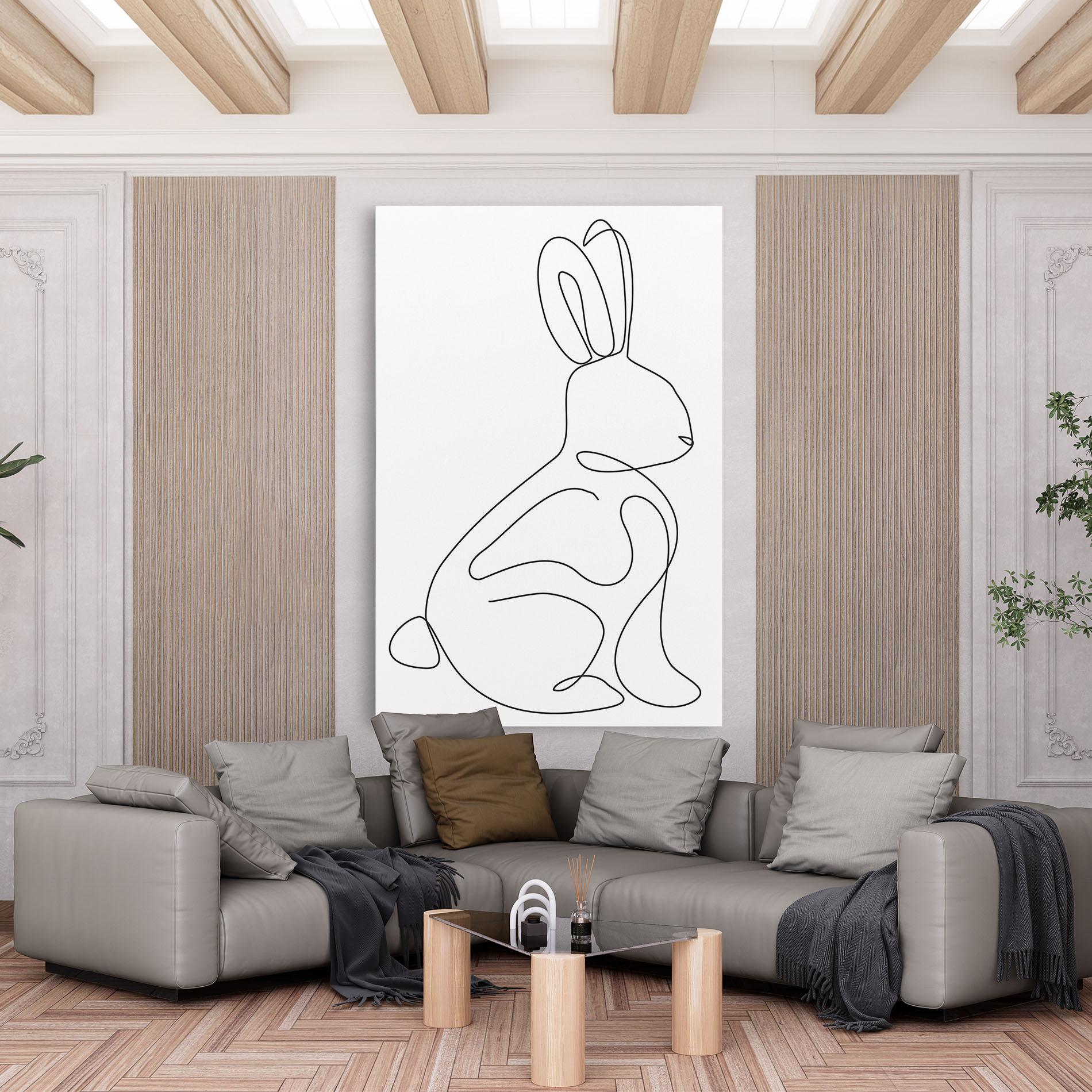 Leinwandbild Cute Rabbit mockup 6