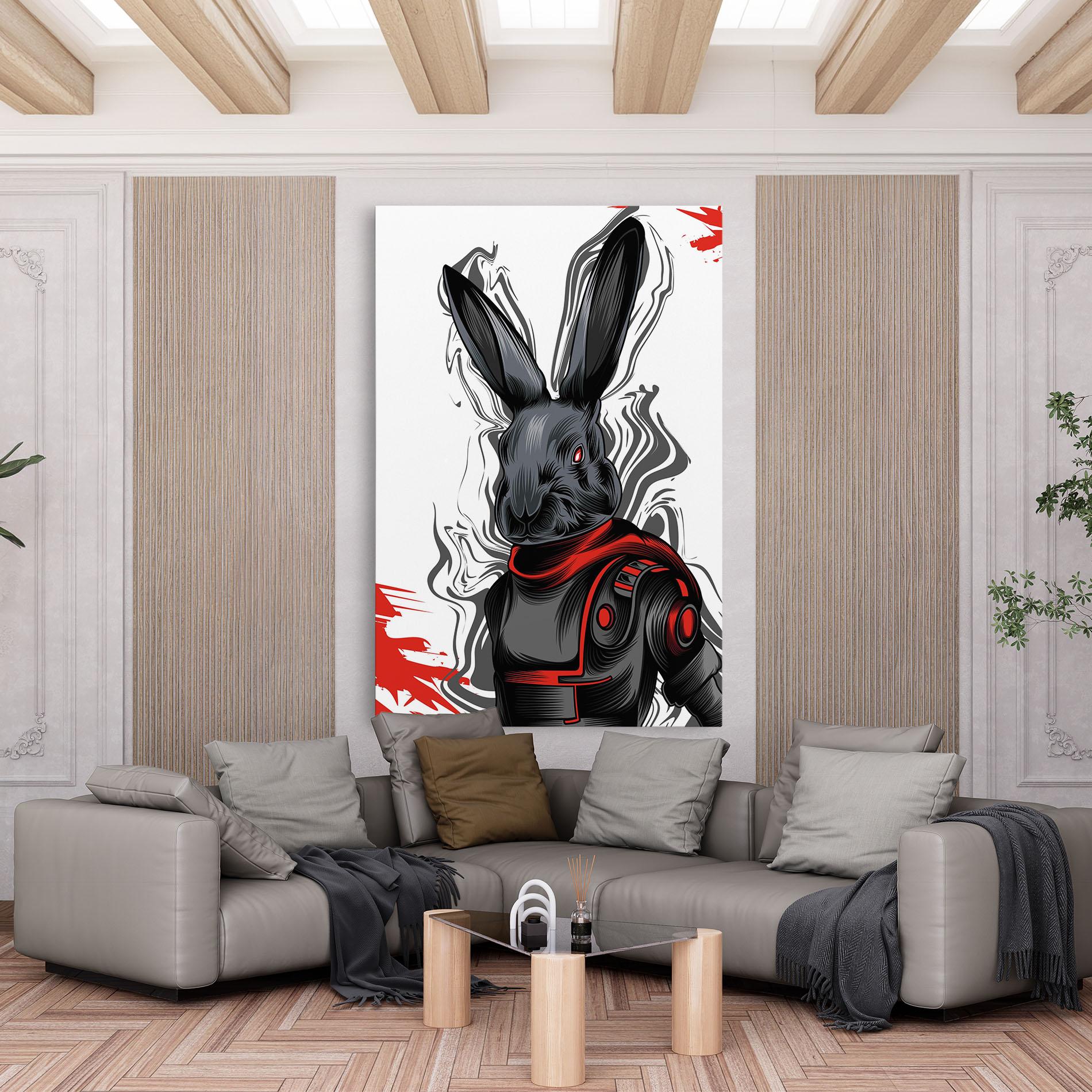 Leinwandbild Cyborg Red Bunny mockup 6