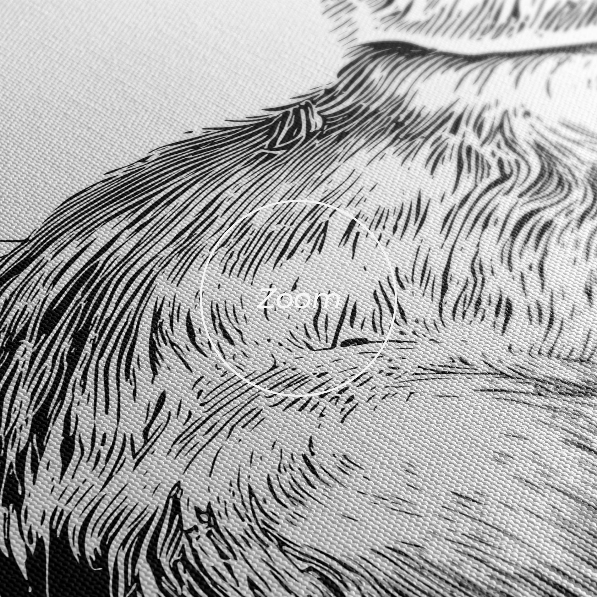 Leinwandbild Bunny Black Lines mockup 3