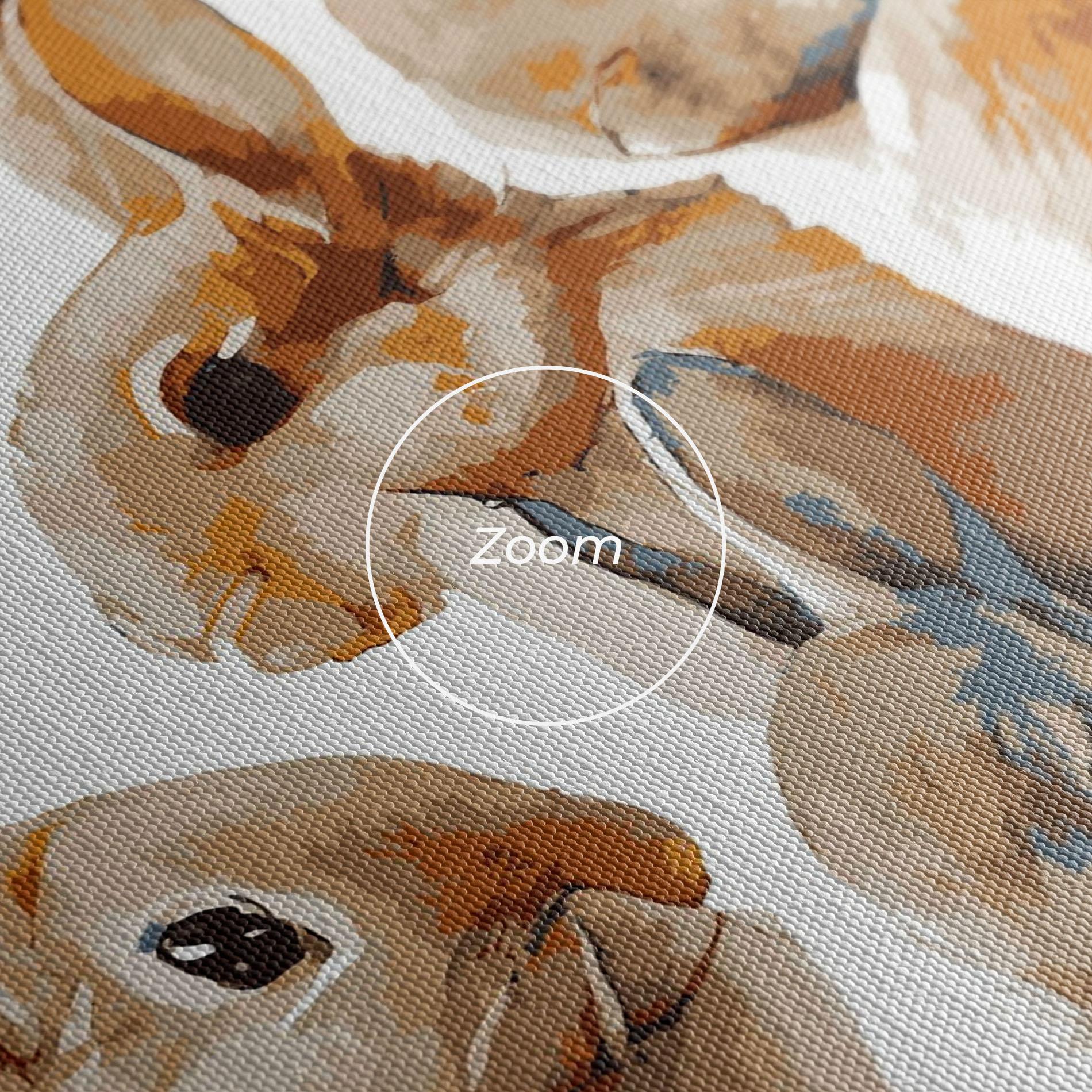 Leinwandbild Bunny Family mockup 3