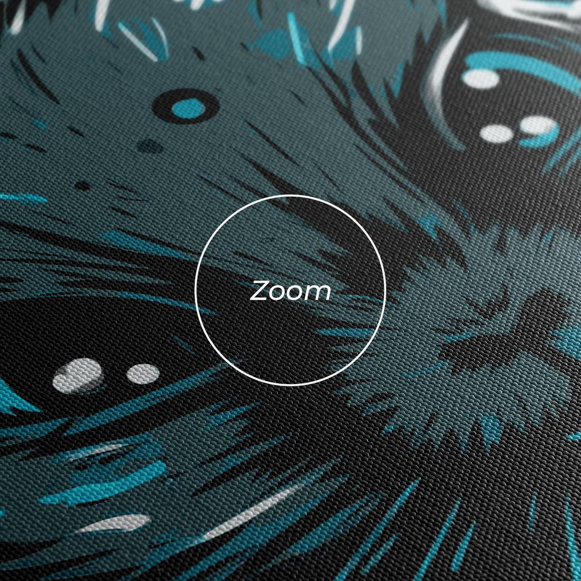 Leinwandbild Grey Blue Bunny mockup 3