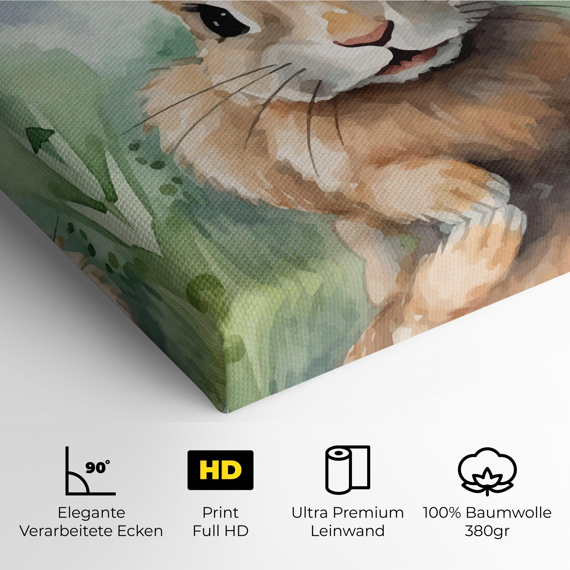 Leinwandbild Brown Cream Bunny mockup 4