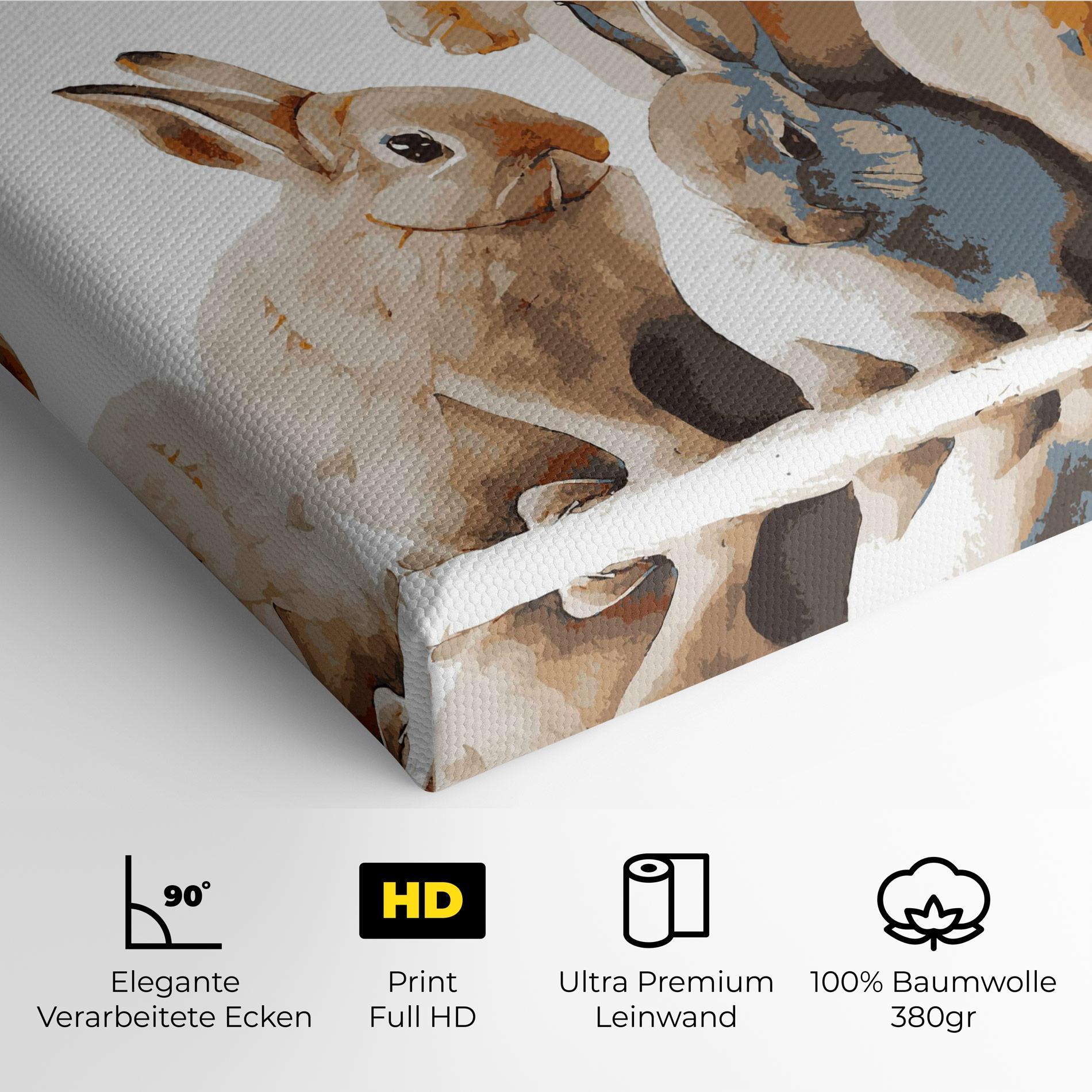Leinwandbild Bunny Family mockup 4