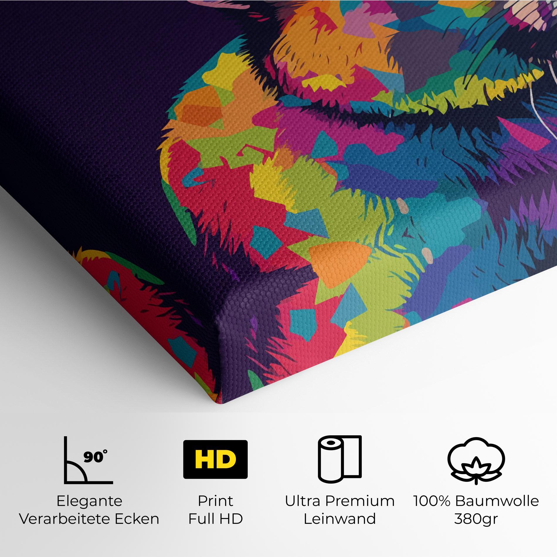 Leinwandbild Bunny On Purple mockup 4