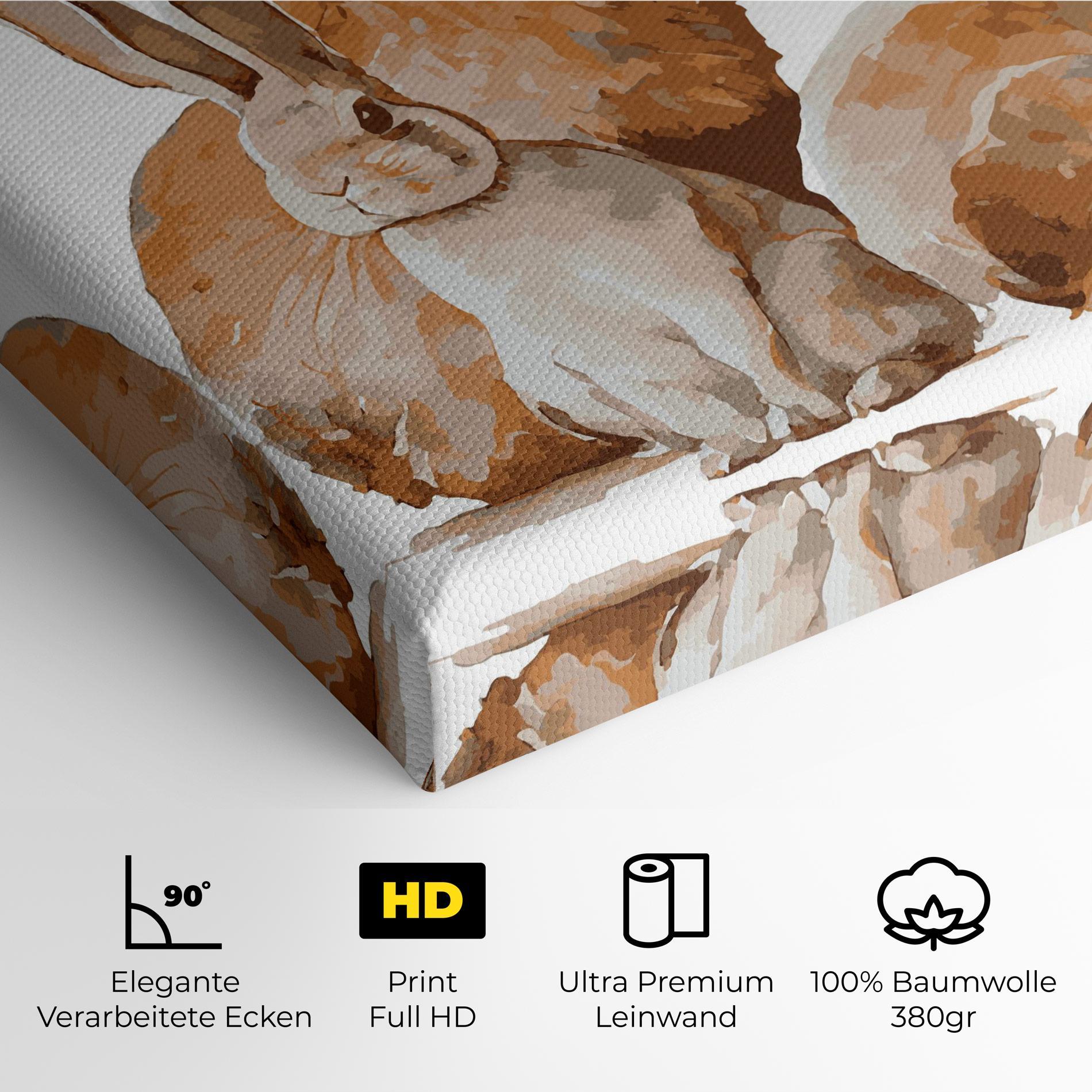 Leinwandbild Family Rabbit mockup 4