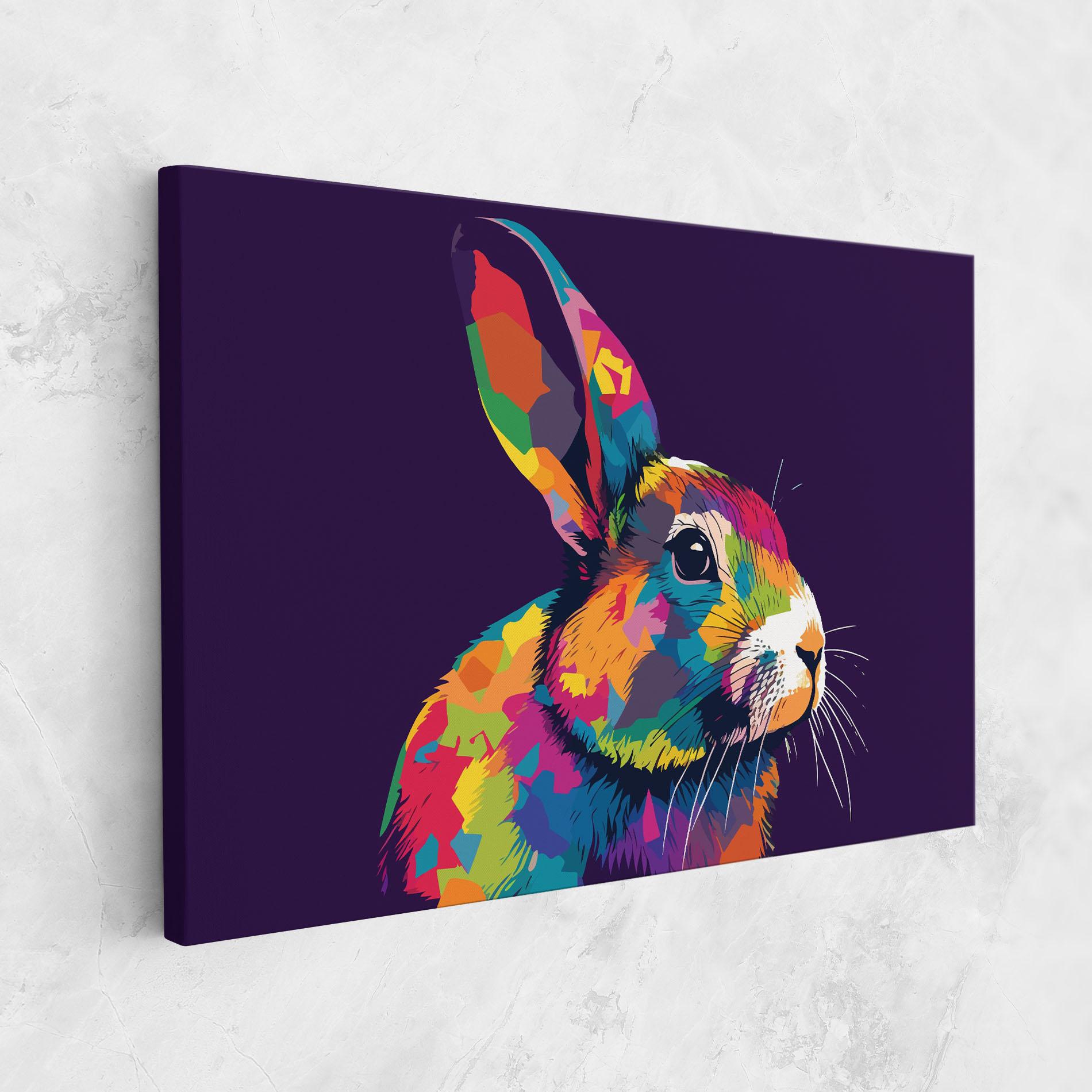 Leinwandbild Bunny On Purple mockup 1