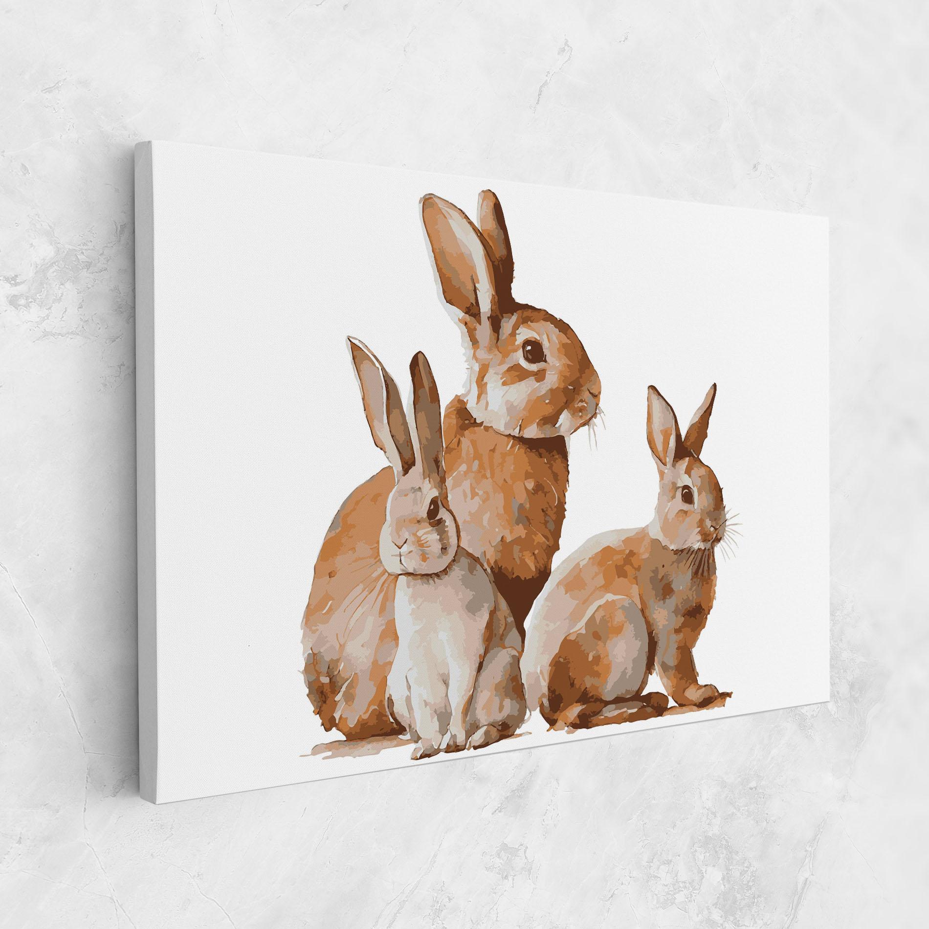 Leinwandbild Family Rabbit mockup 1