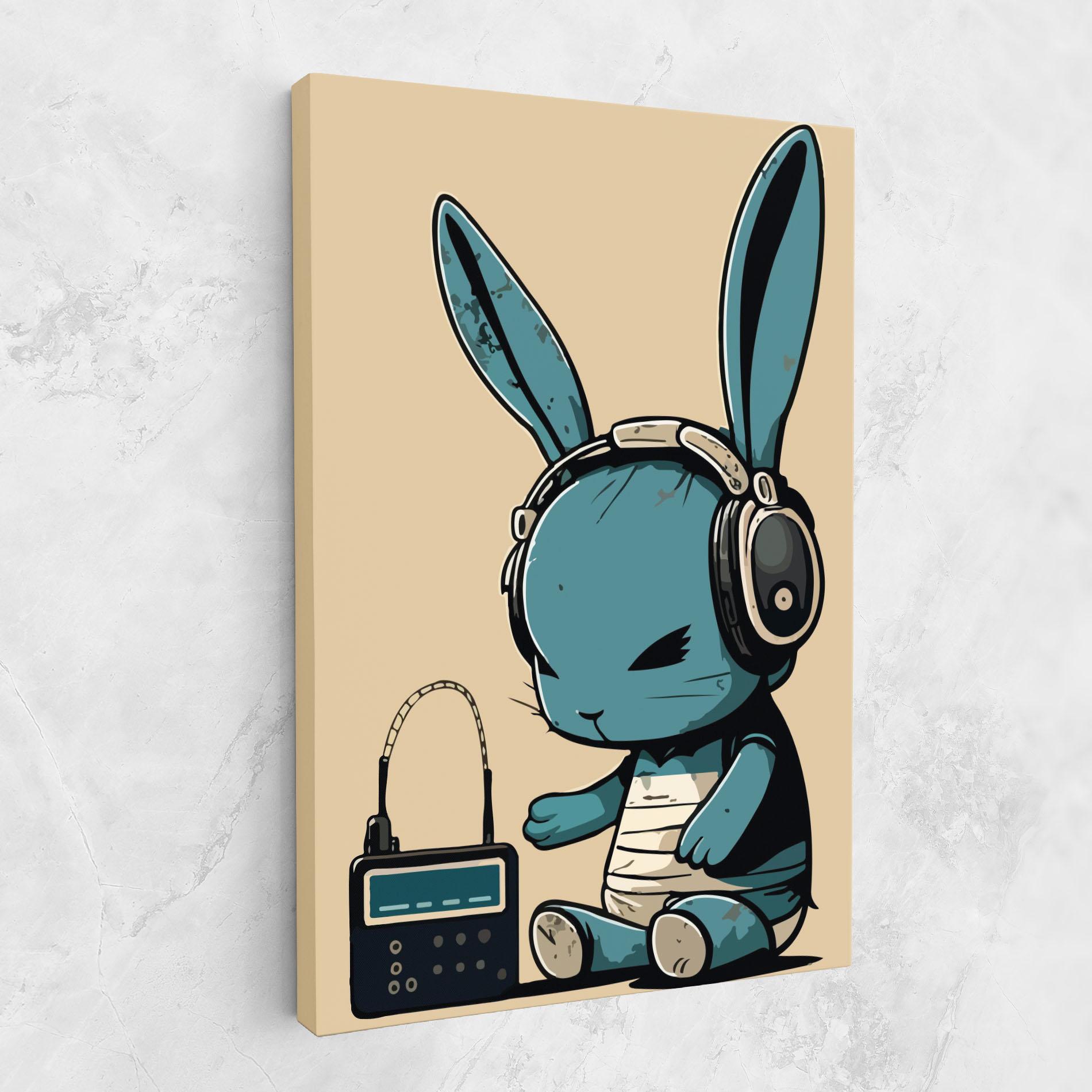 Leinwandbild Blue Baby Bunny mockup 1