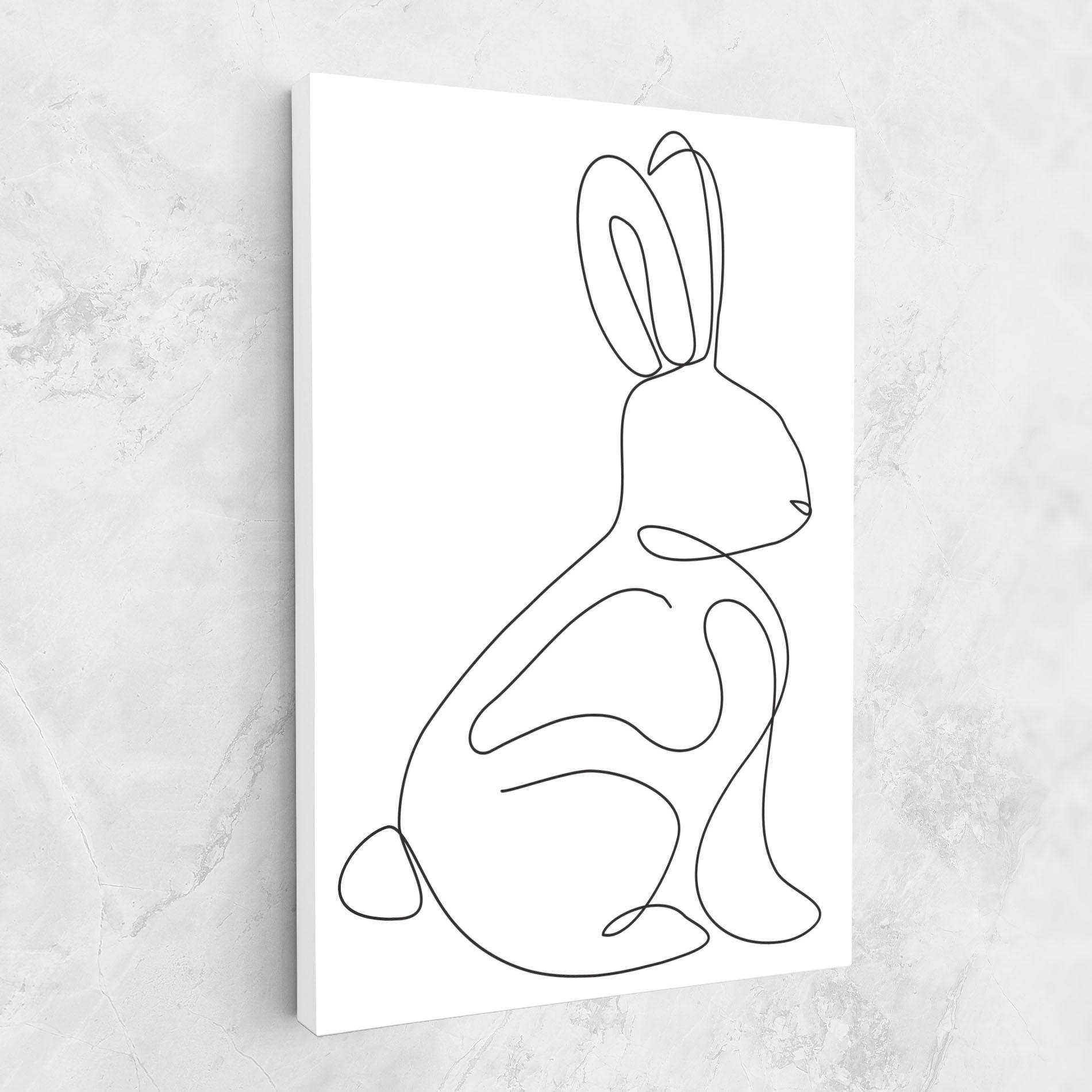Leinwandbild Cute Rabbit mockup 1