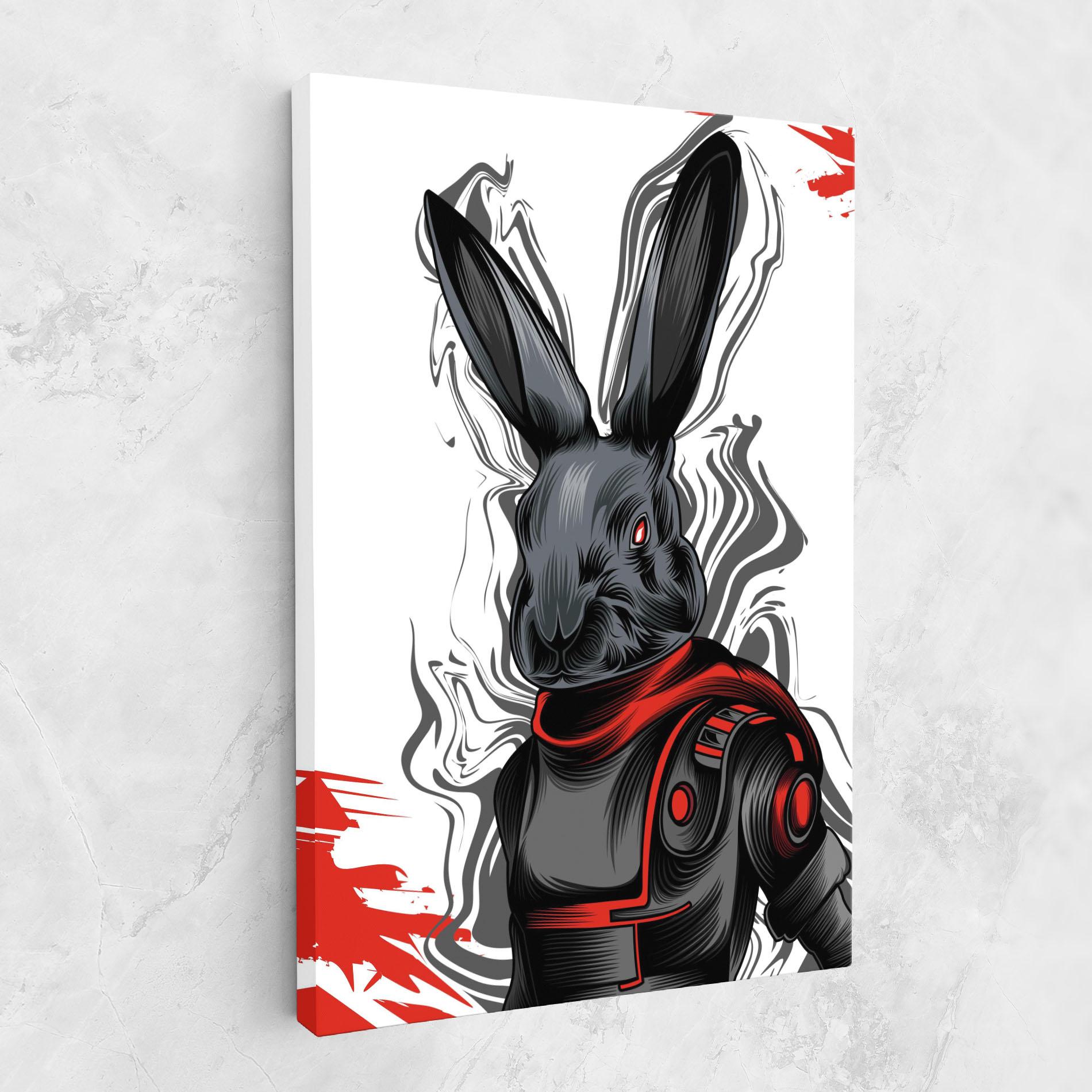 Leinwandbild Cyborg Red Bunny mockup 1