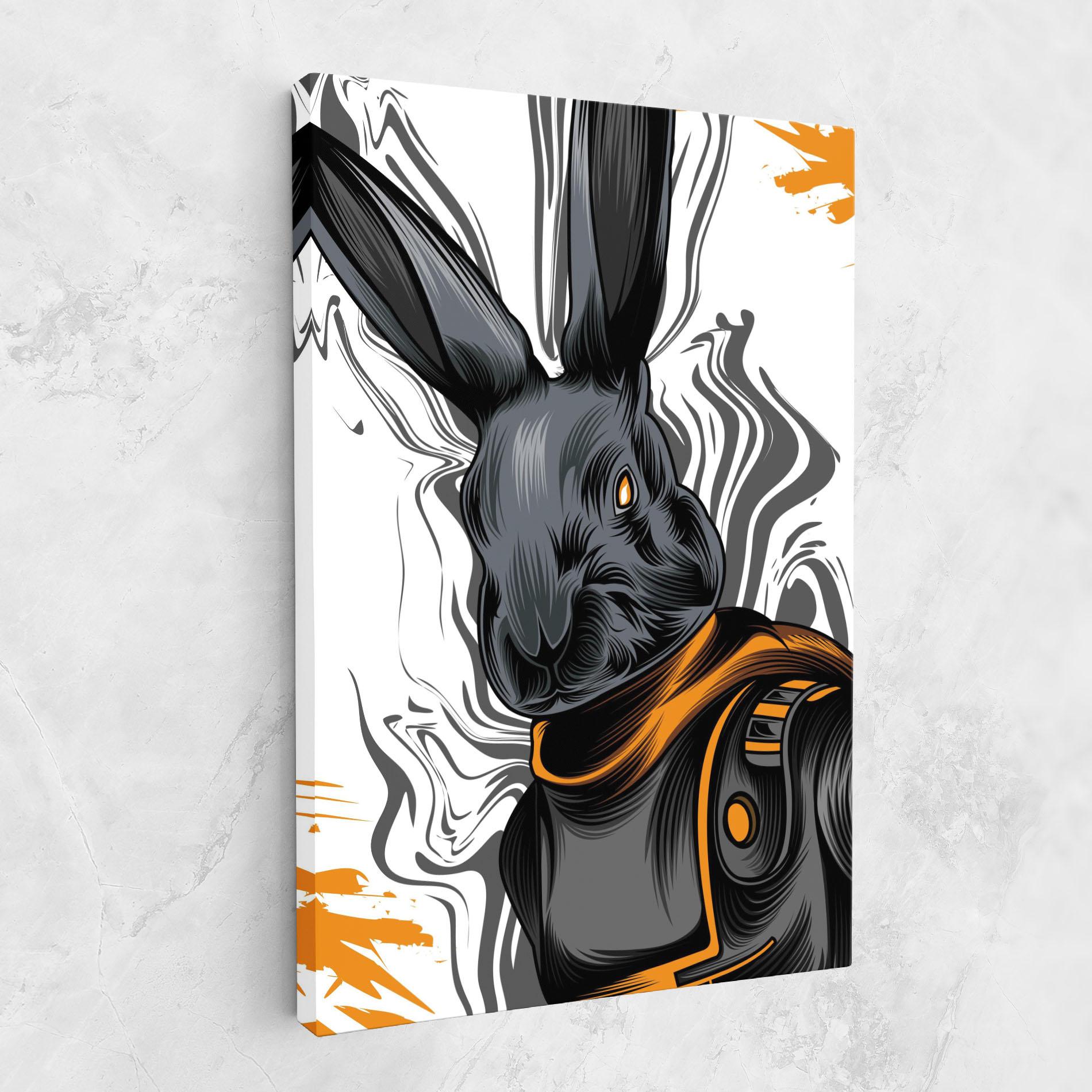 Leinwandbild Cyborg Yellow Bunny mockup 1