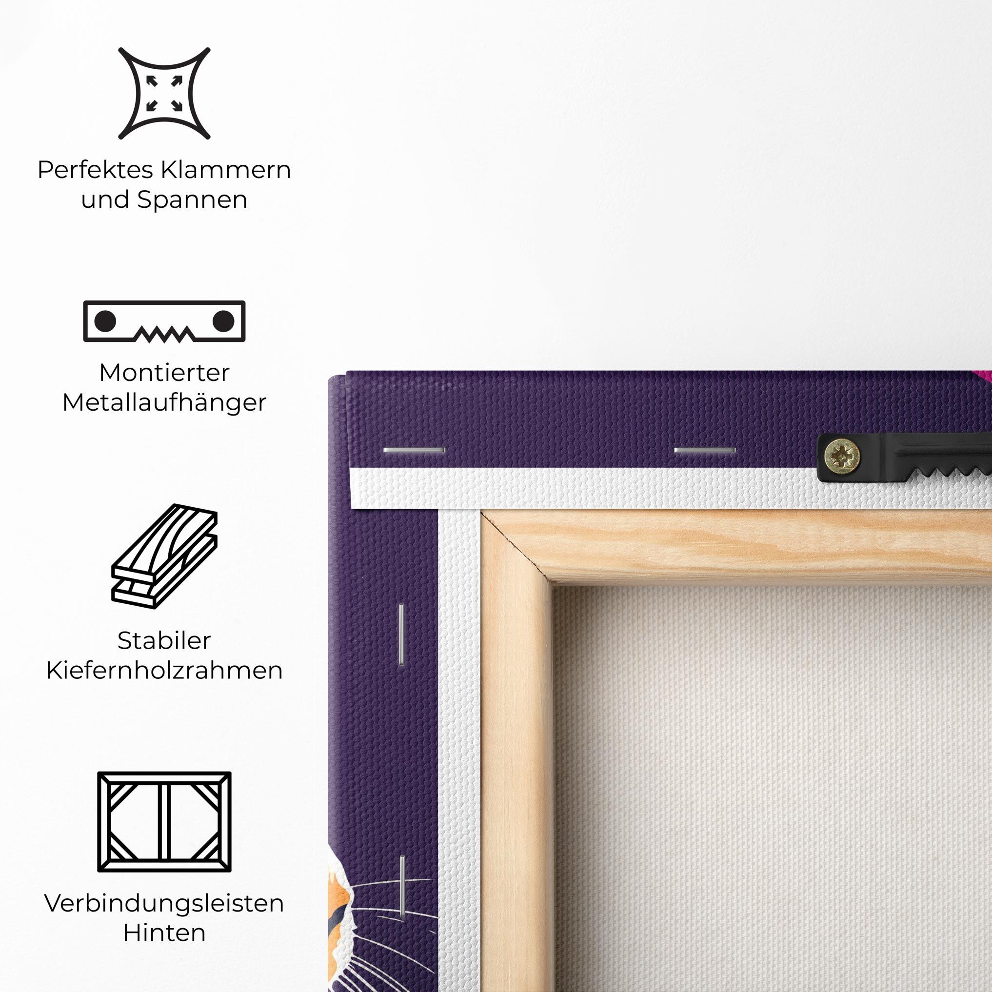 Leinwandbild Bunny On Purple mockup 5