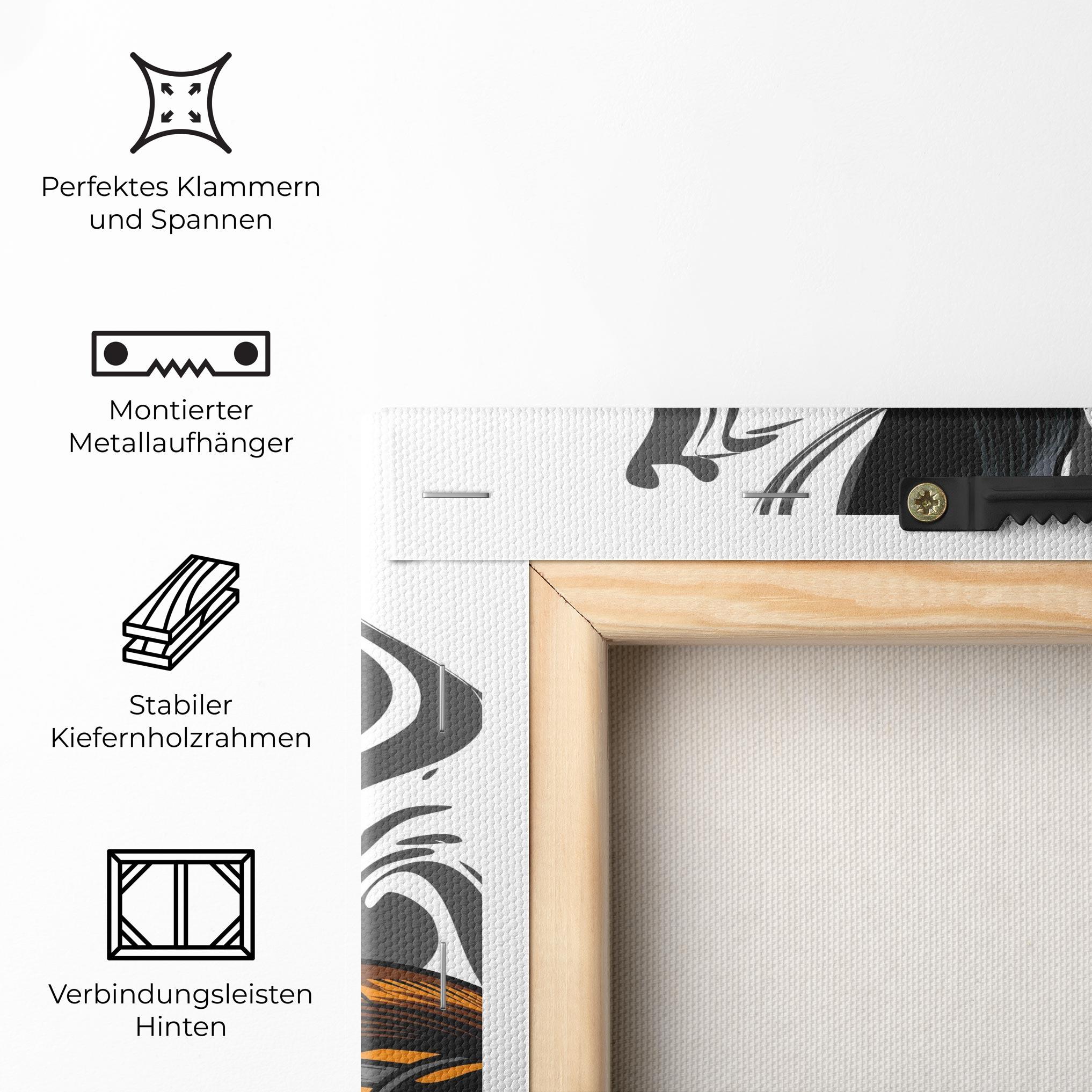 Leinwandbild Cyborg Yellow Bunny mockup 5