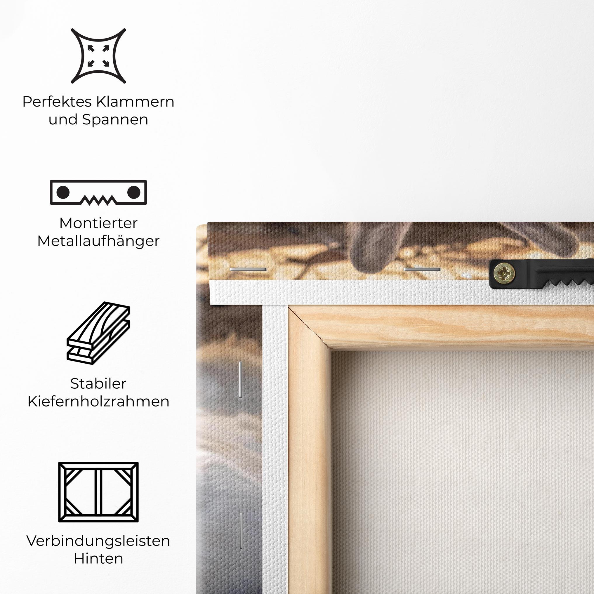 Leinwandbild Light Grey Bunny Sleeping mockup 5