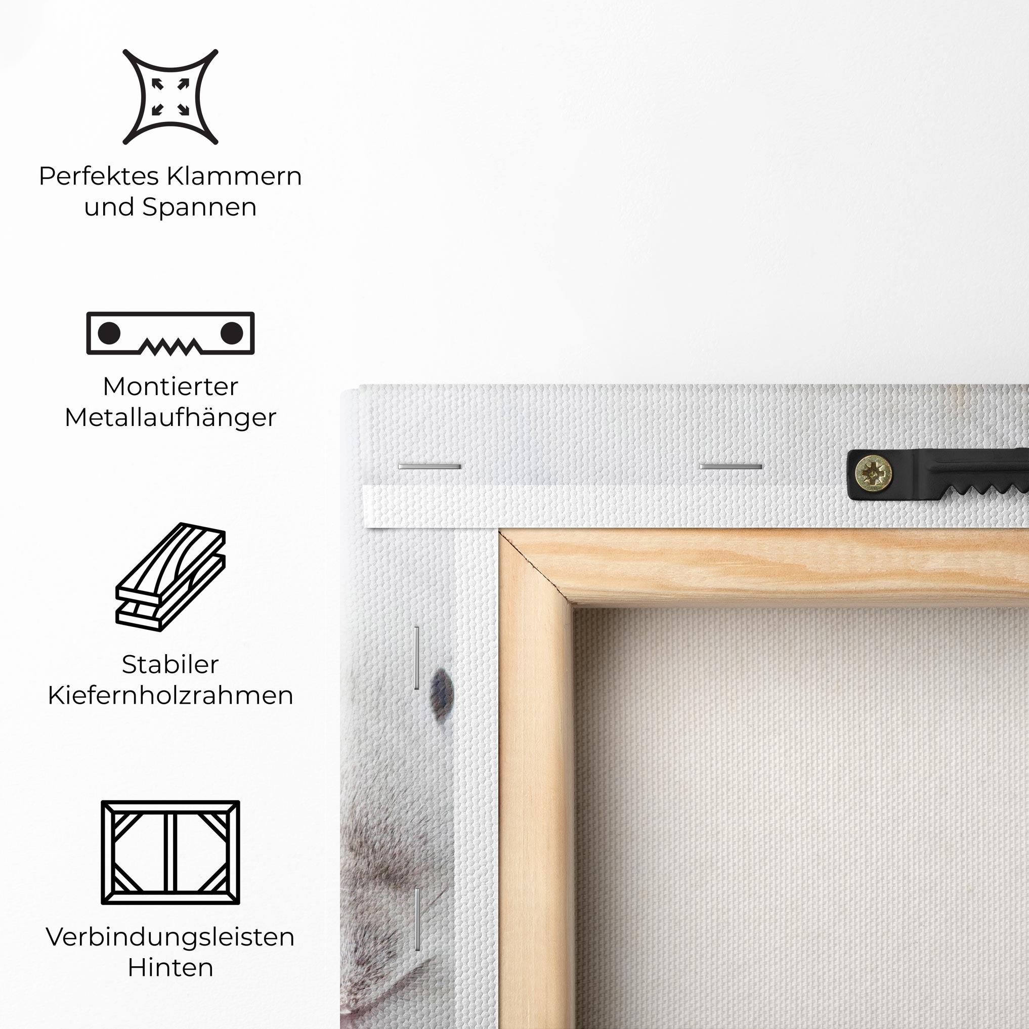 Leinwandbild Light Grey Bunny mockup 5