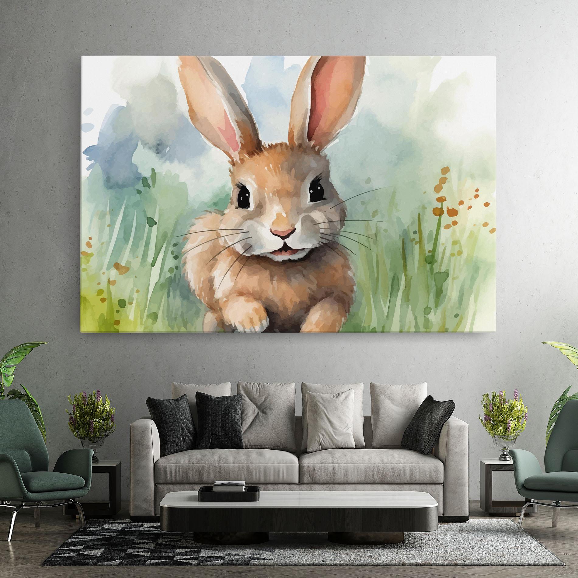 Leinwandbild Brown Cream Bunny mockup 7
