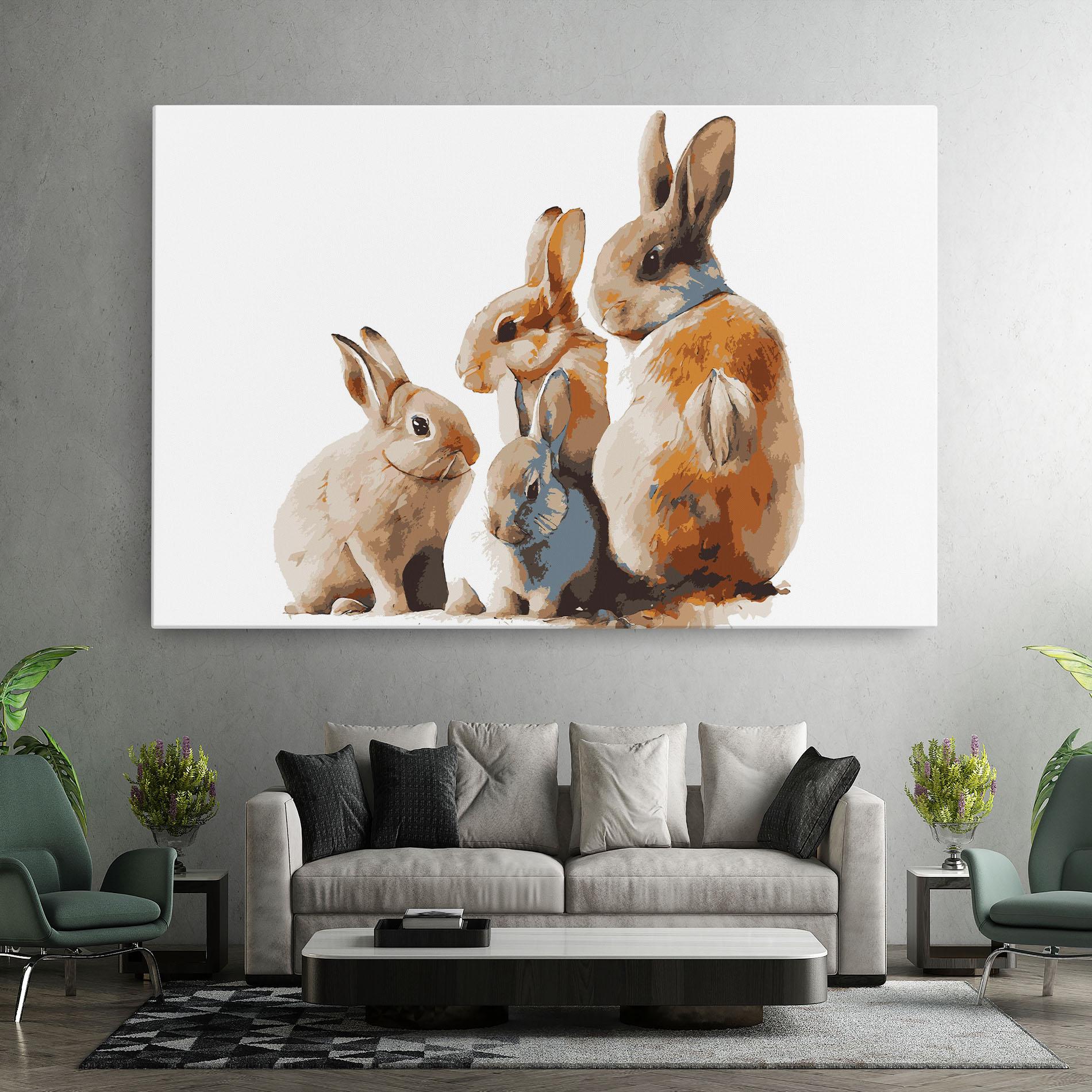 Leinwandbild Bunny Family mockup 7