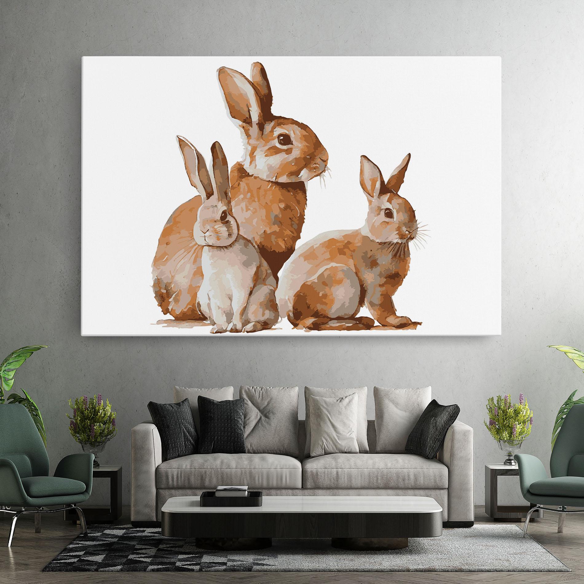 Leinwandbild Family Rabbit mockup 7