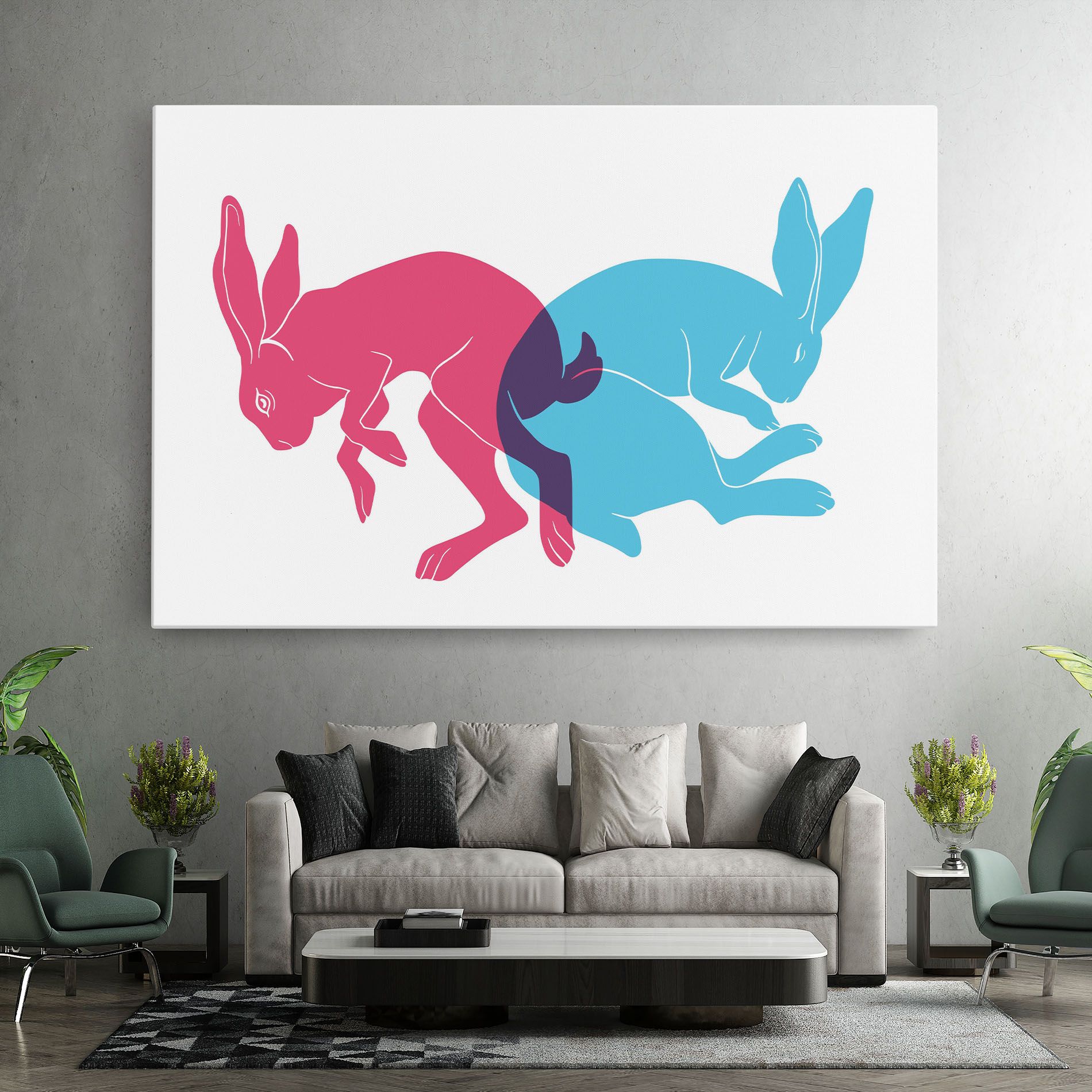 Rabbits Riso mockup 7