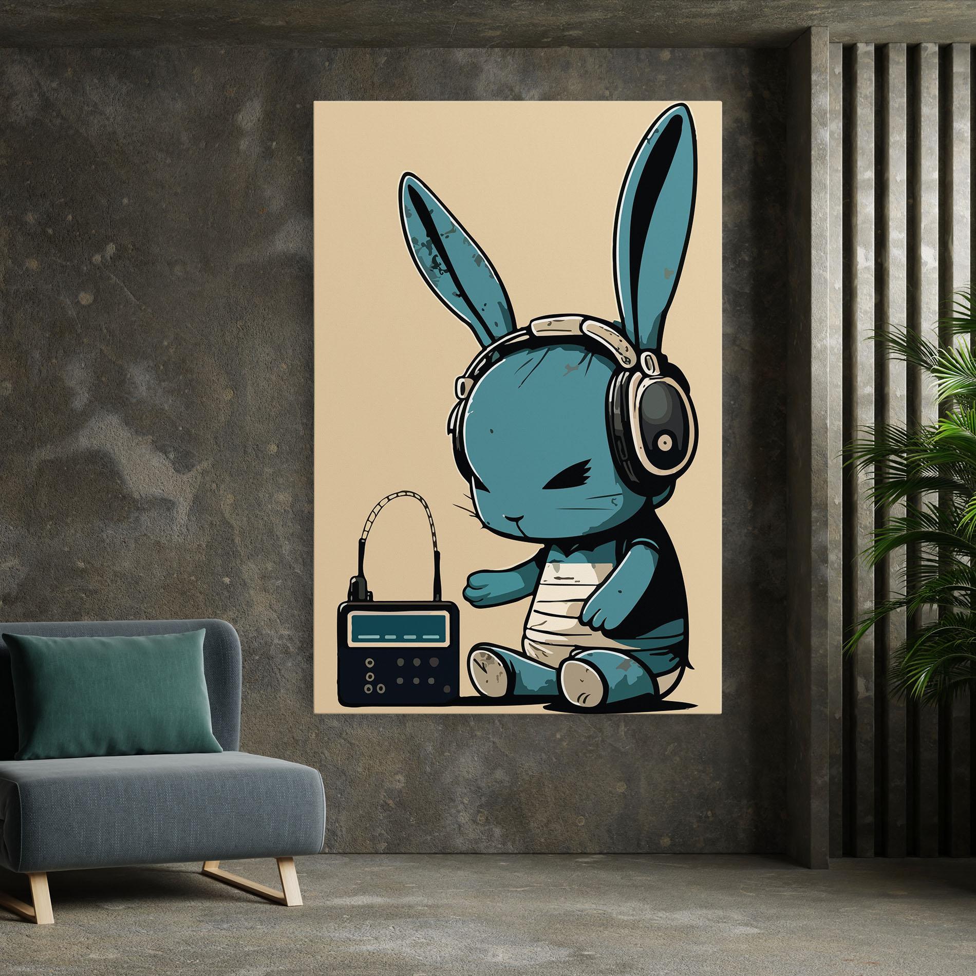 Leinwandbild Blue Baby Bunny mockup 7