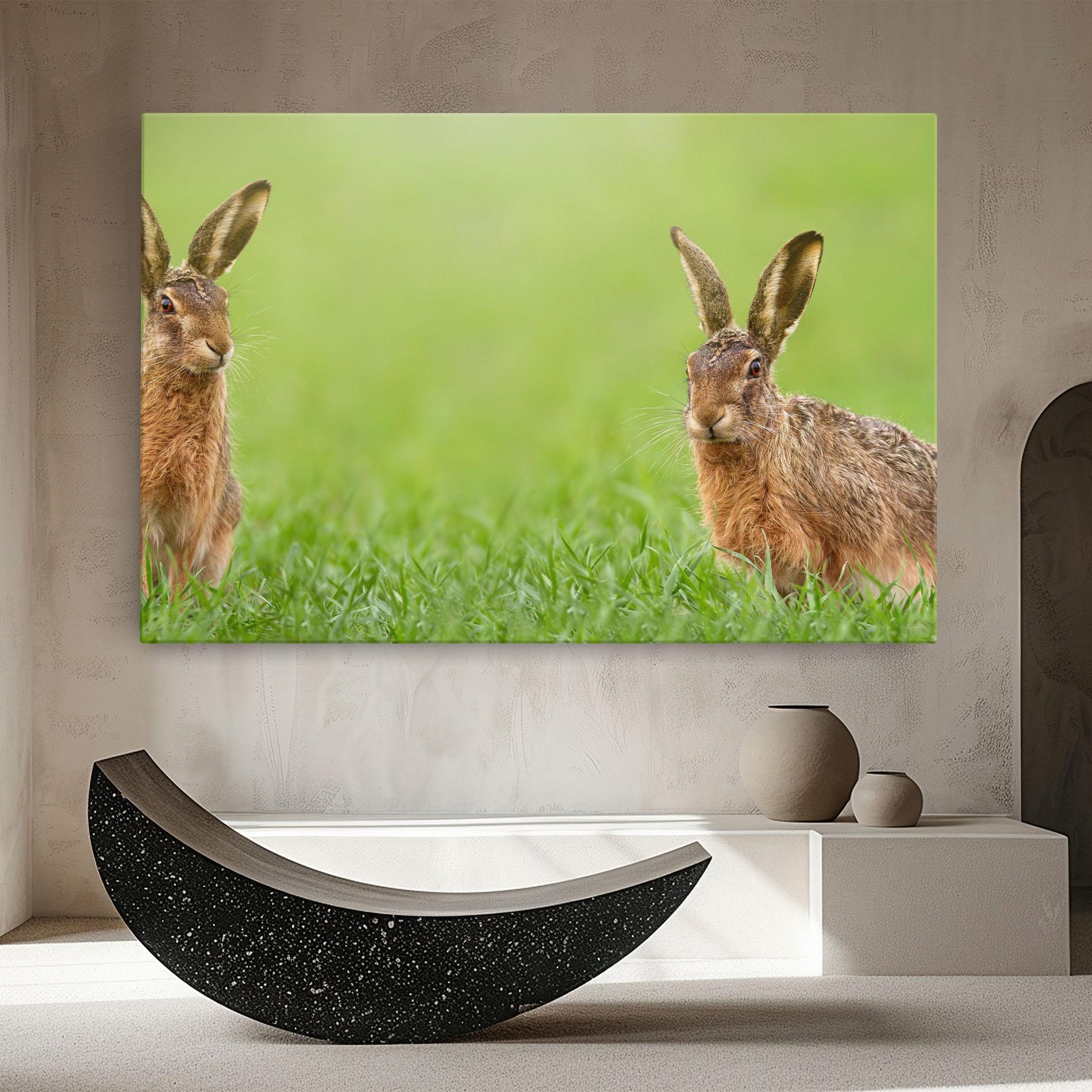 Leinwandbild Brown Hares mockup 8