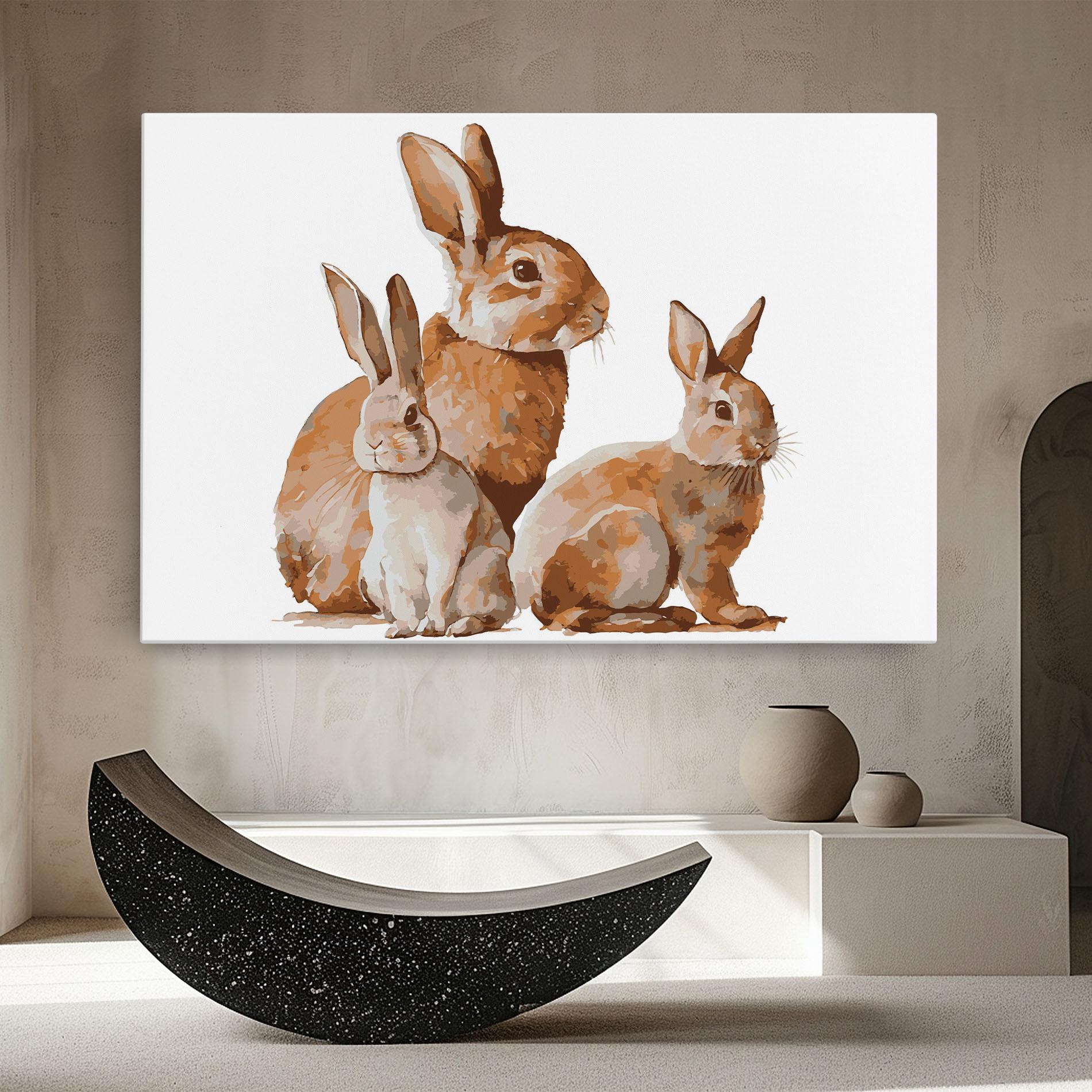 Leinwandbild Family Rabbit mockup 8
