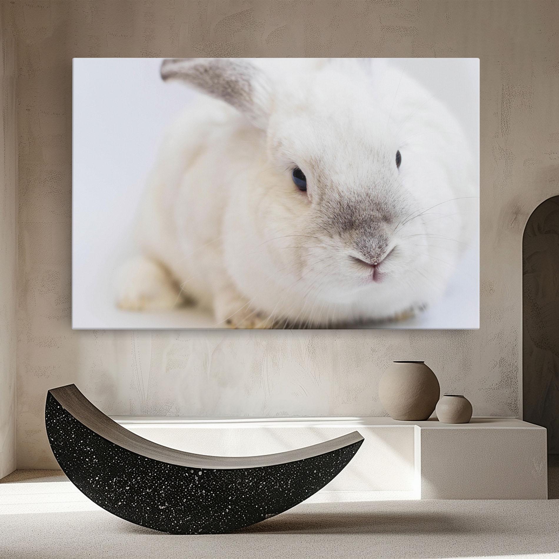 Leinwandbild Light Grey Bunny mockup 8