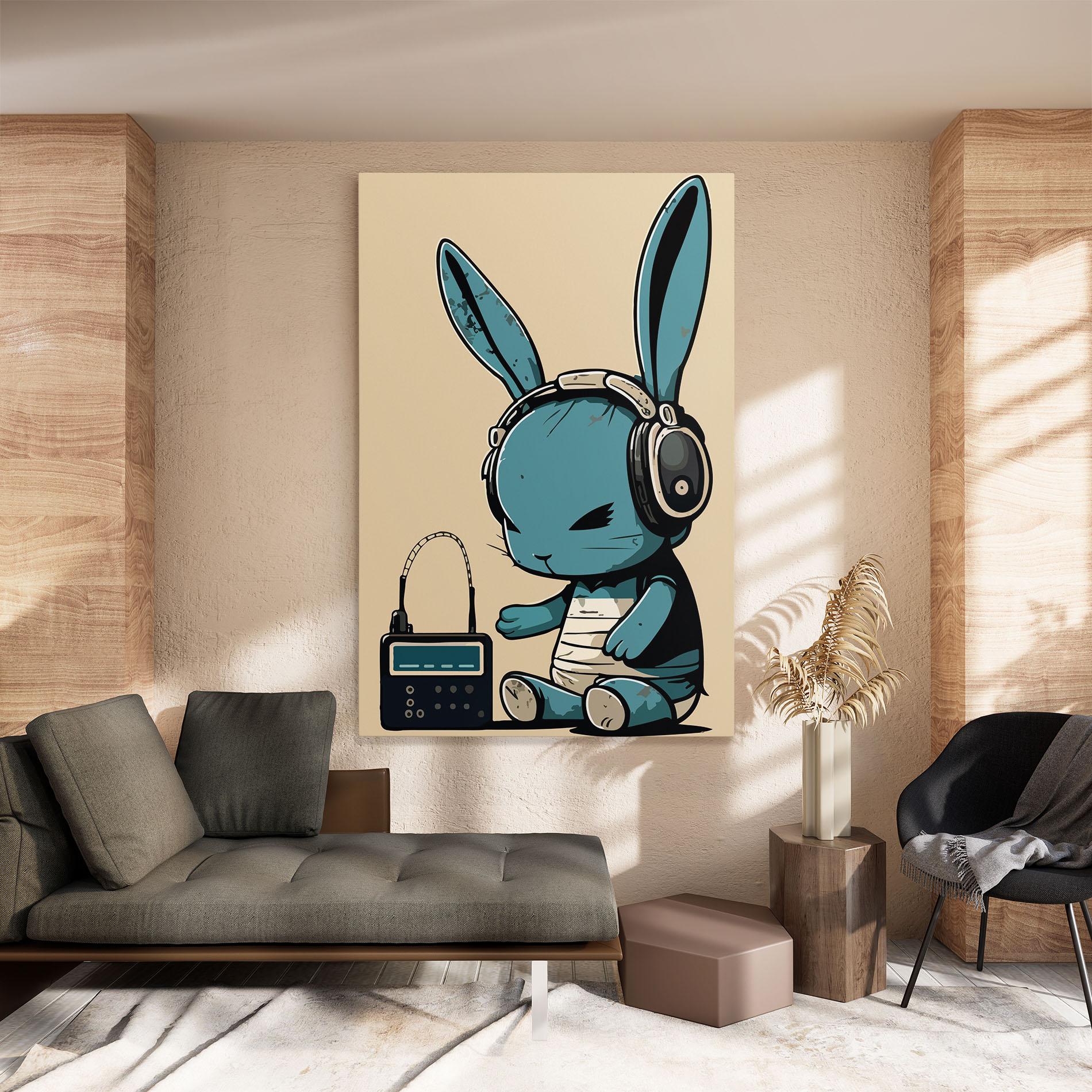 Leinwandbild Blue Baby Bunny mockup 8