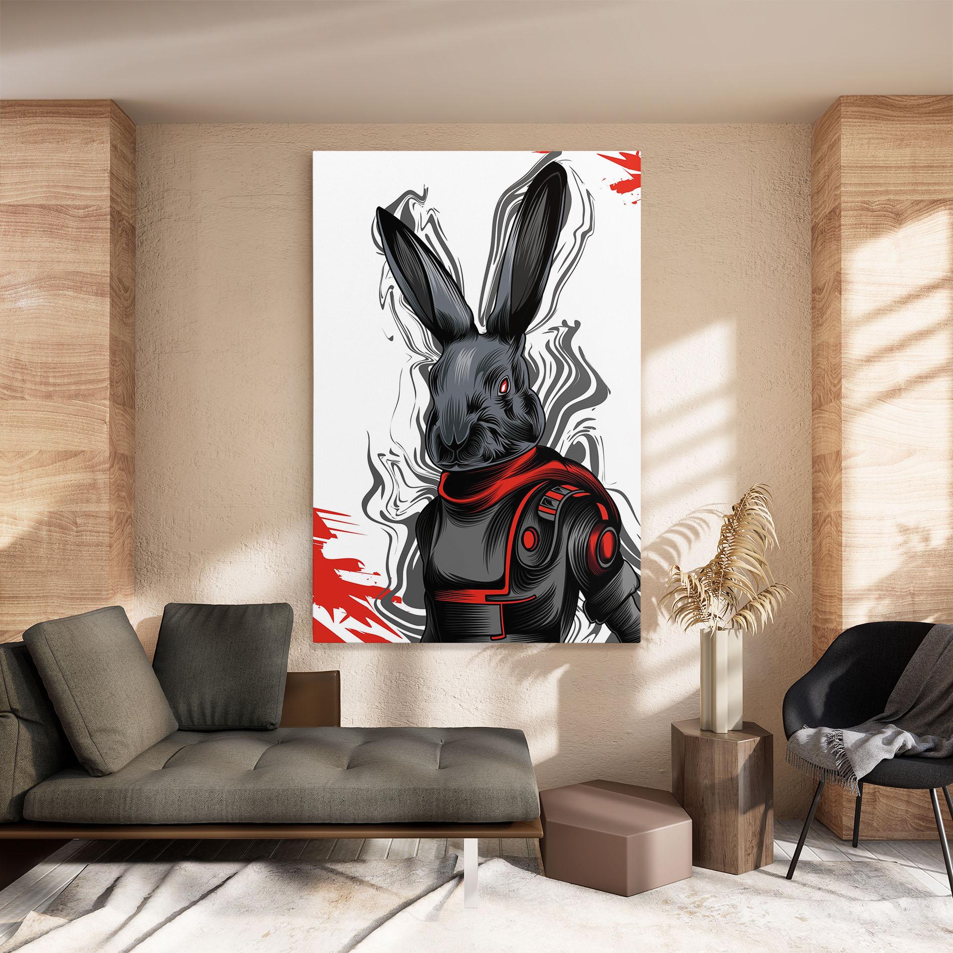 Leinwandbild Cyborg Red Bunny mockup 8