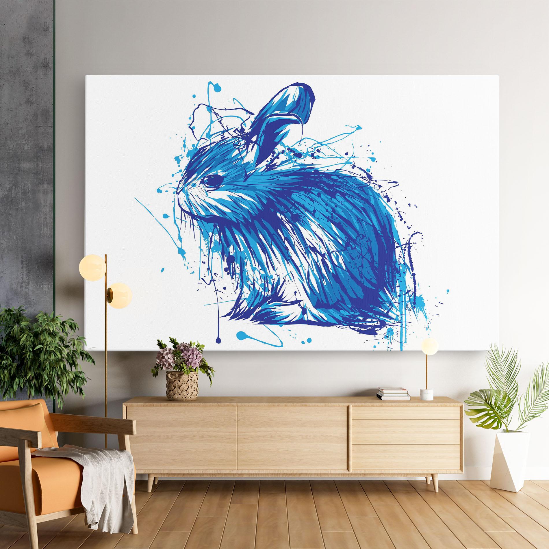Leinwandbild Blue Bunny mockup 9