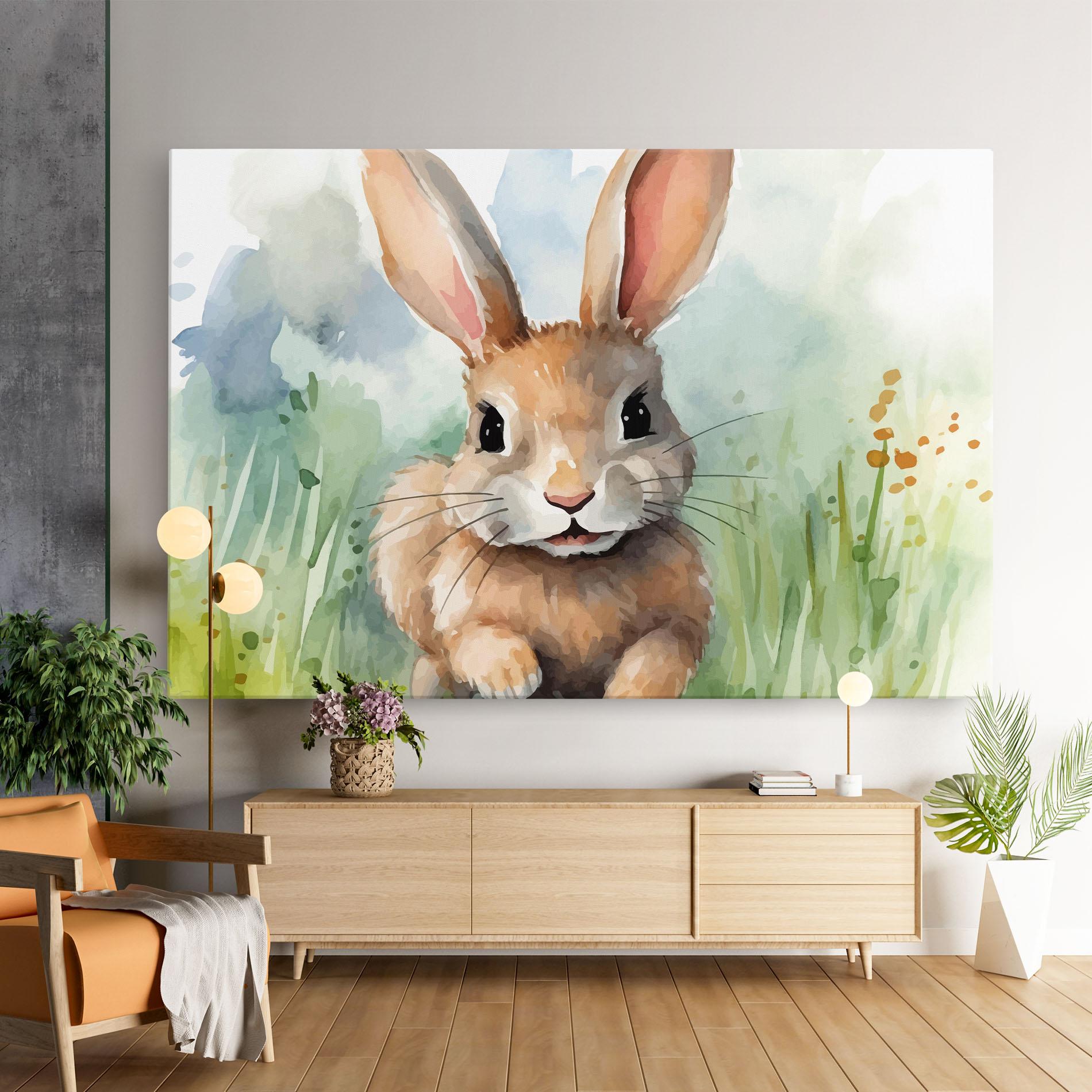 Leinwandbild Brown Cream Bunny mockup 9