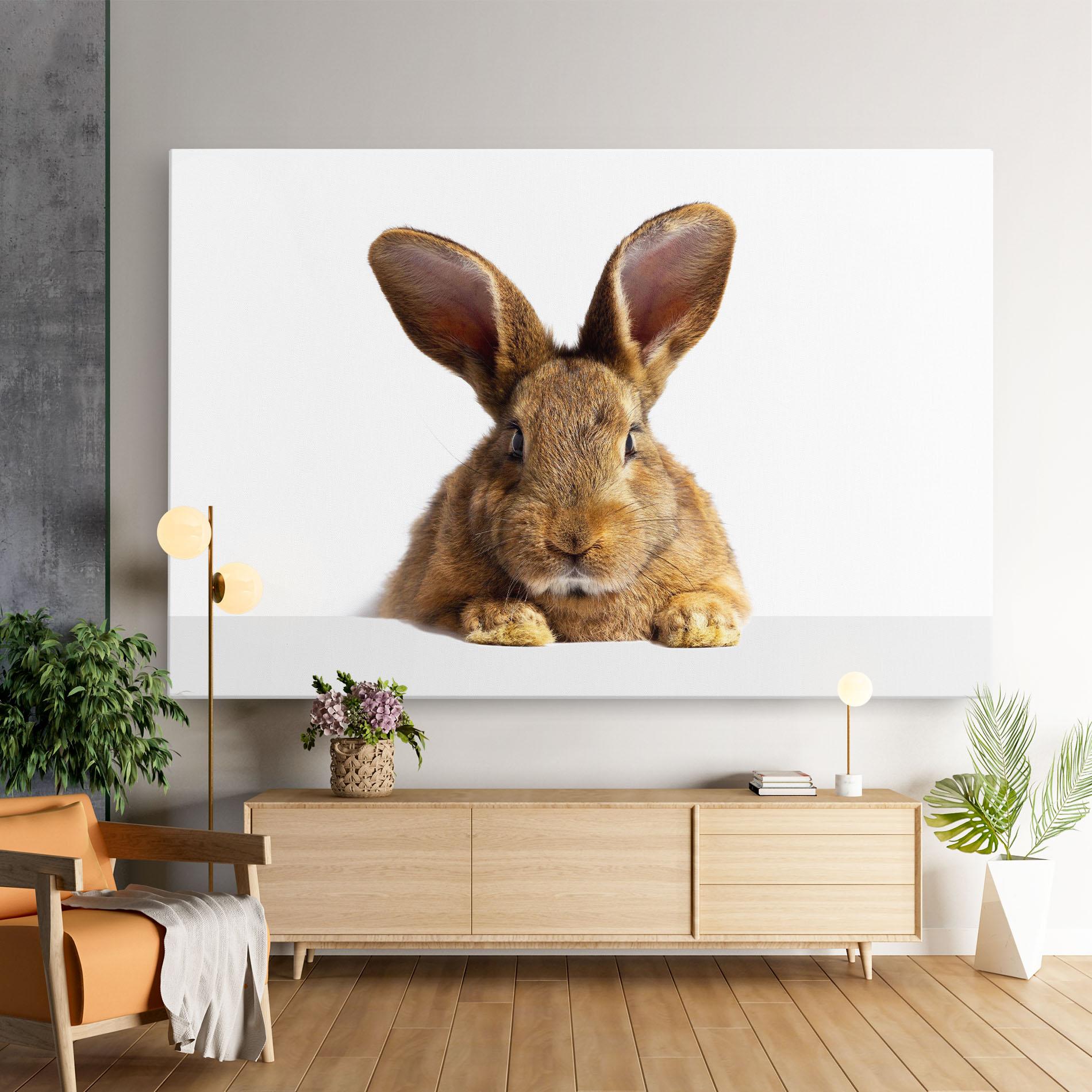 Leinwandbild Brown Cute Bunny mockup 9