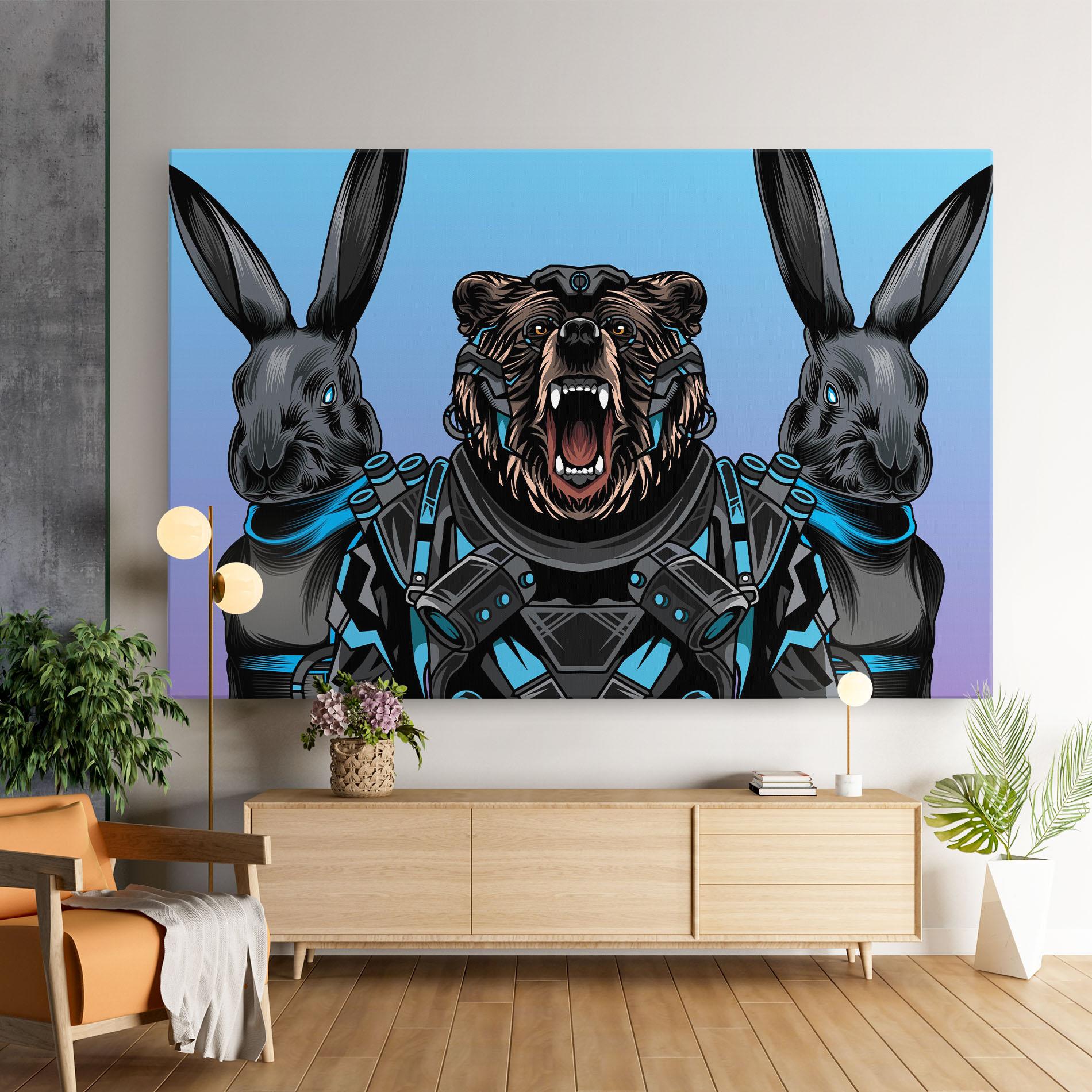 Leinwandbild Bunny Bear mockup 9