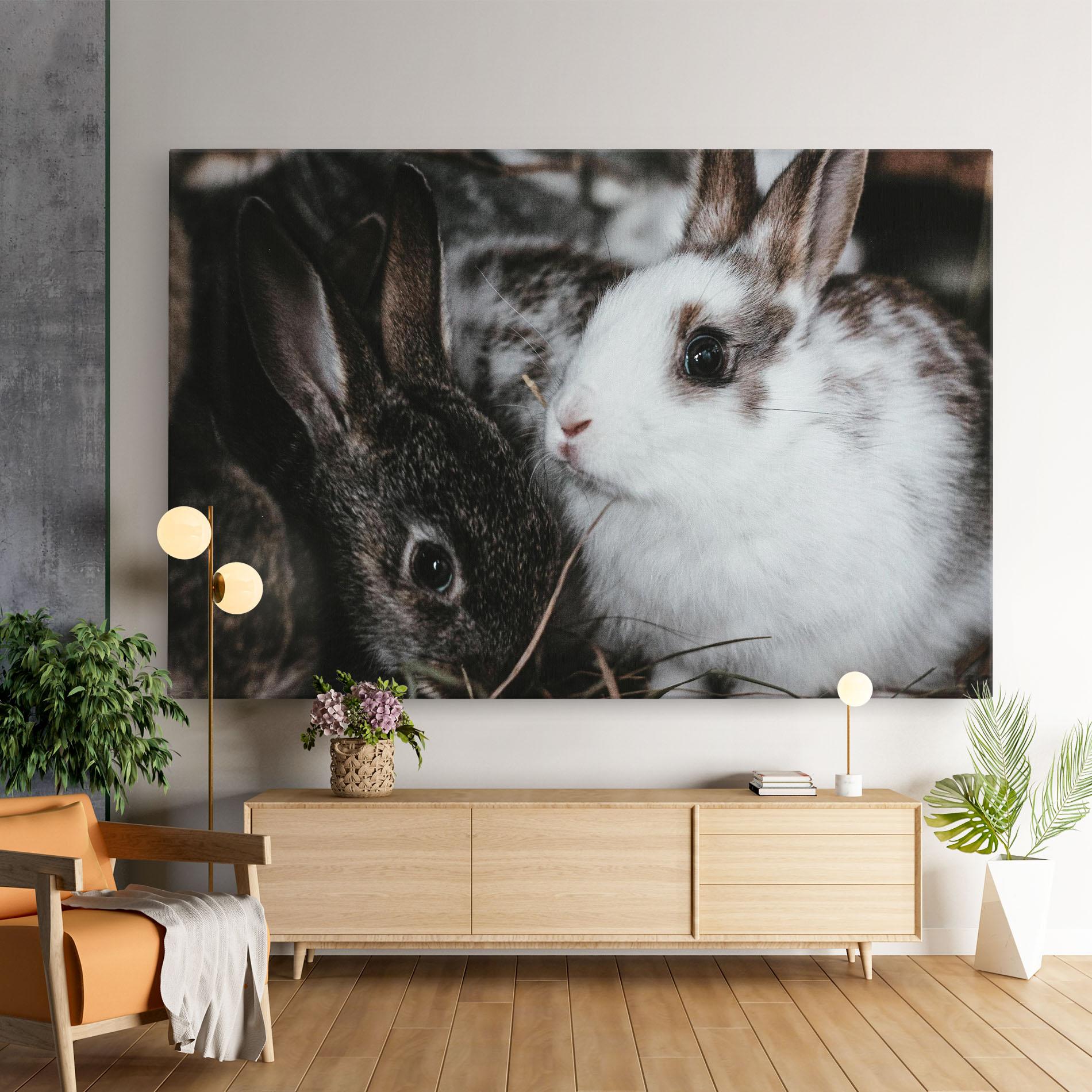 Leinwandbild Cute Small Rabbit mockup 9