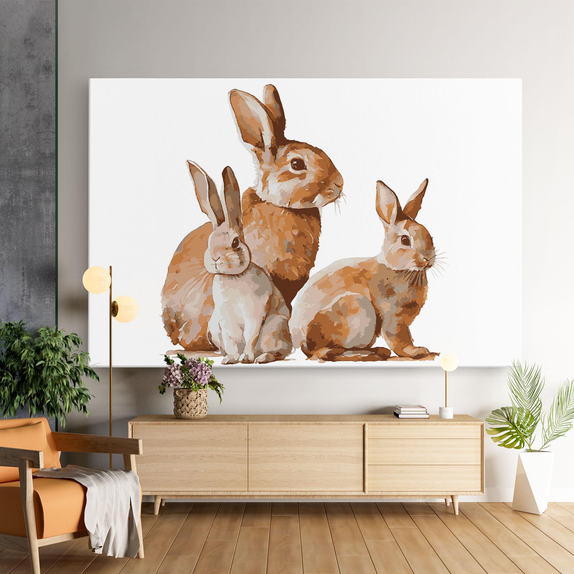 Leinwandbild Family Rabbit mockup 9