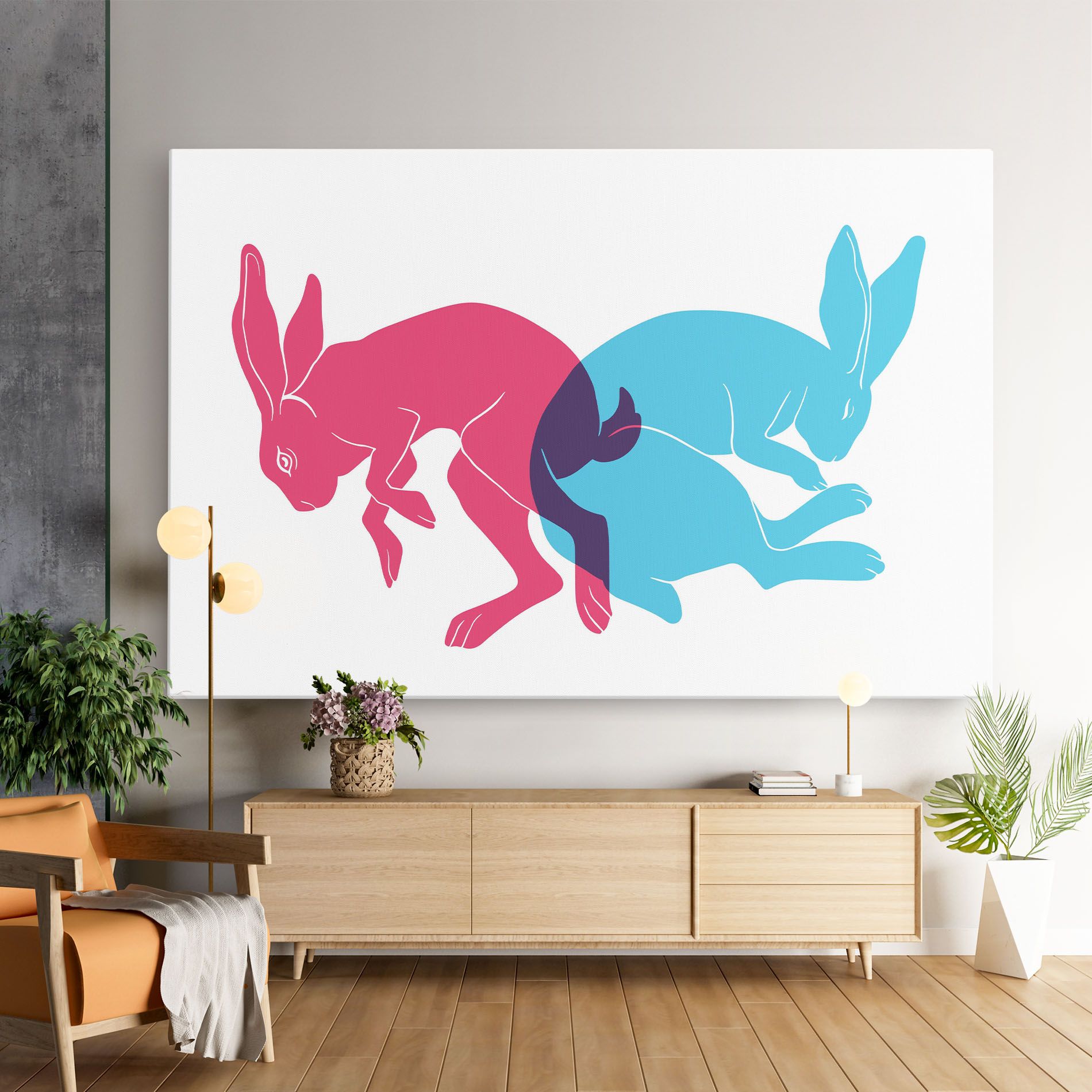 Rabbits Riso mockup 9