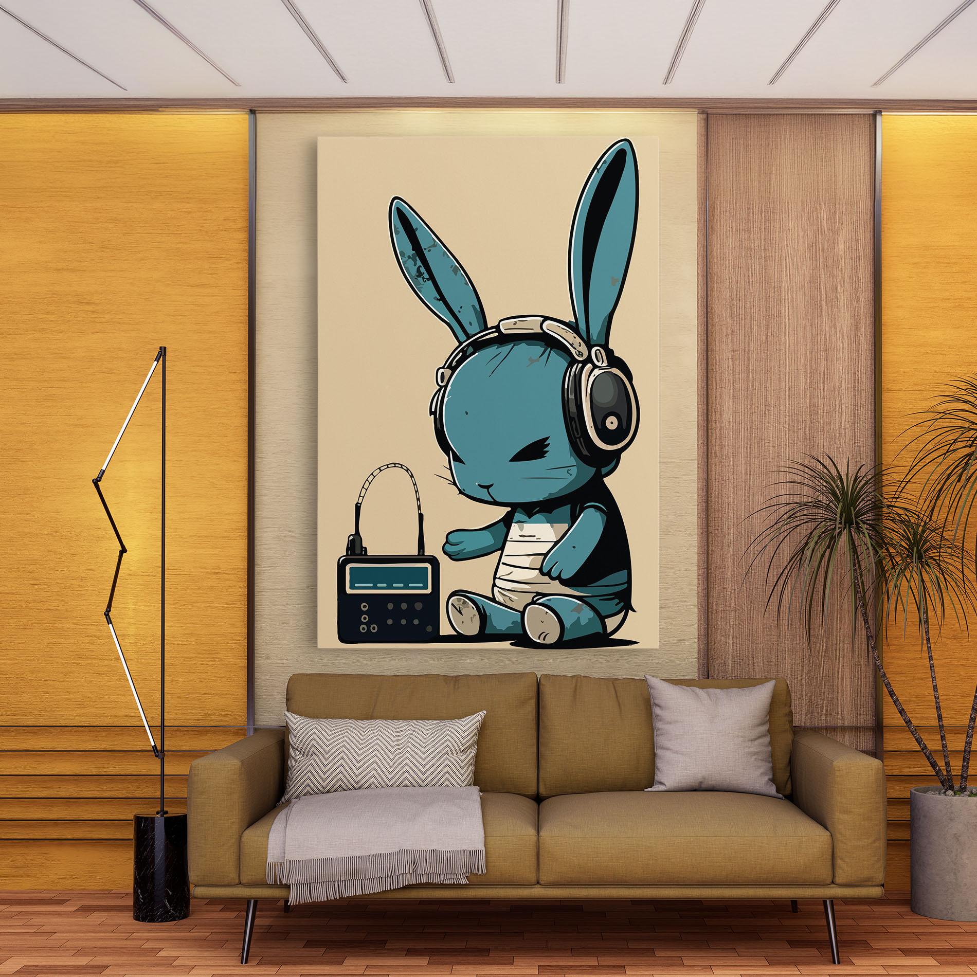 Leinwandbild Blue Baby Bunny mockup 9