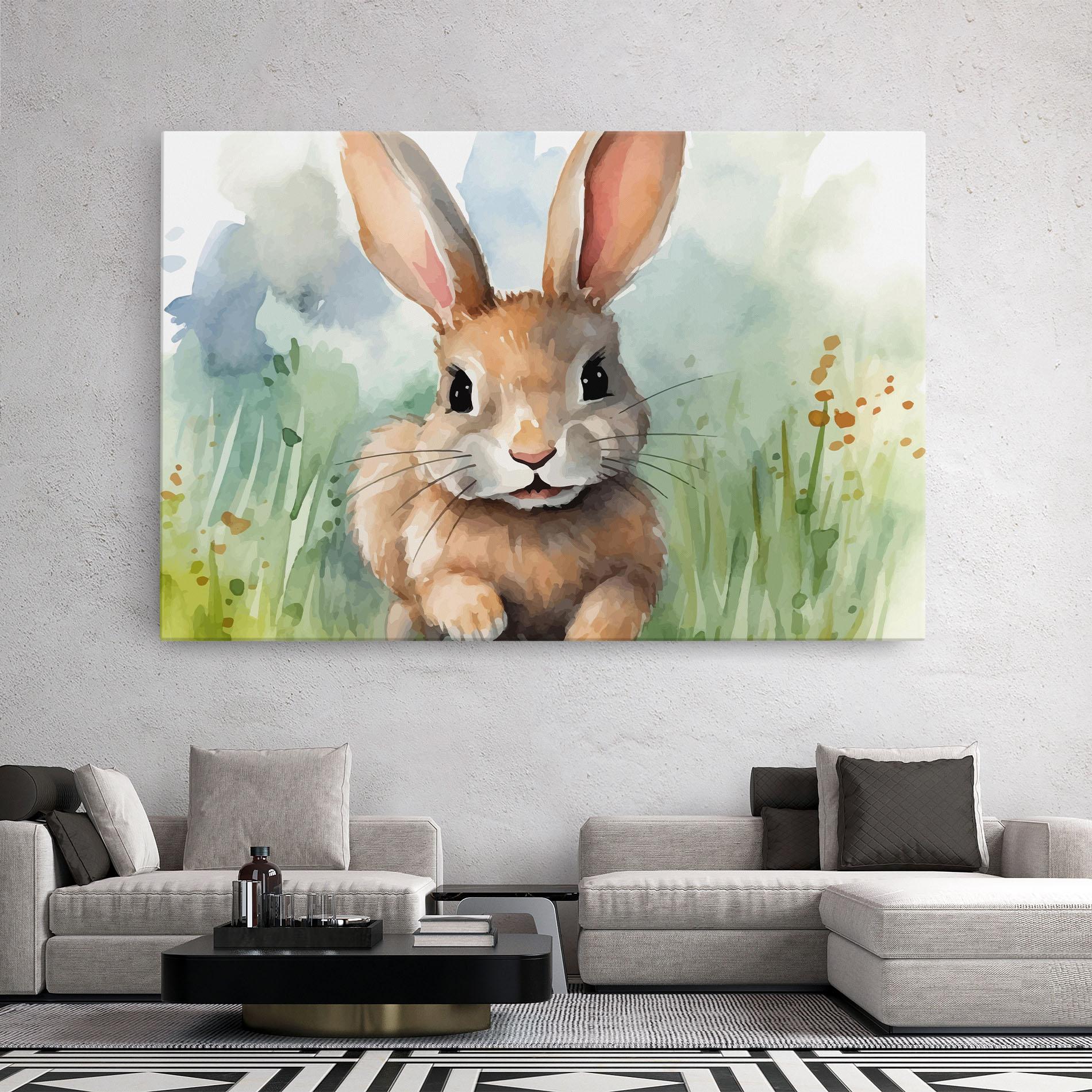 Leinwandbild Brown Cream Bunny mockup 2