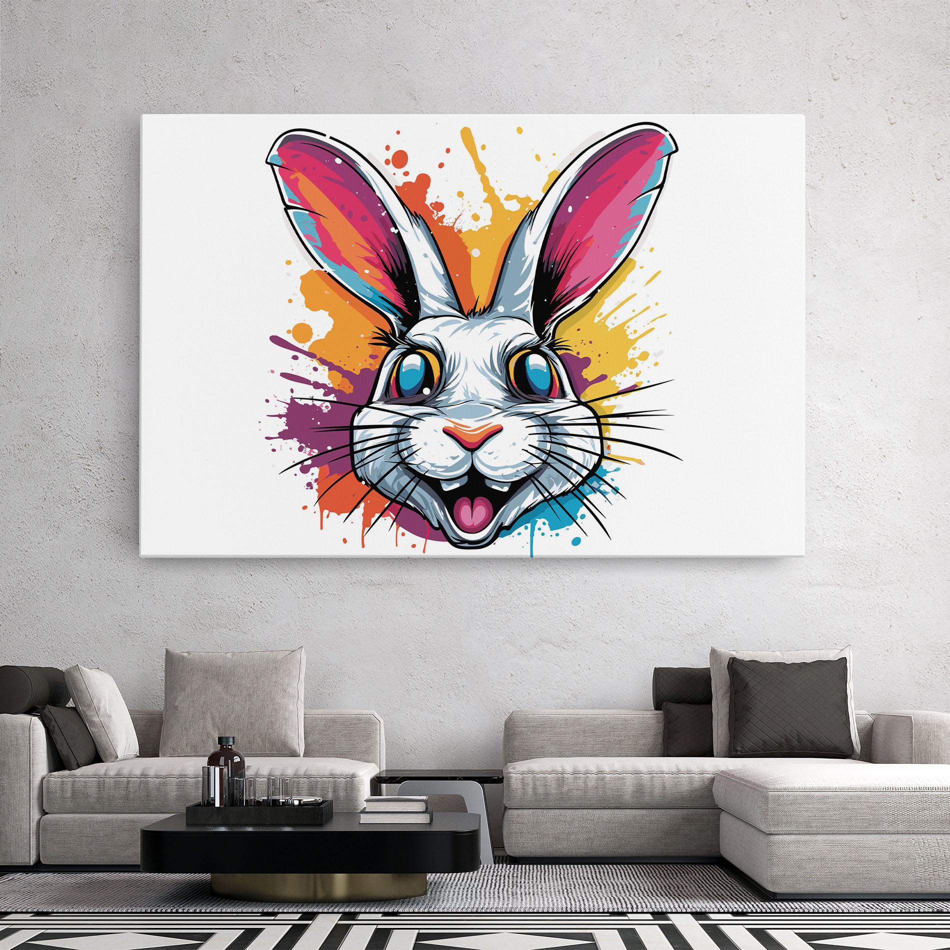 Leinwandbild Crazy Bunny mockup 2