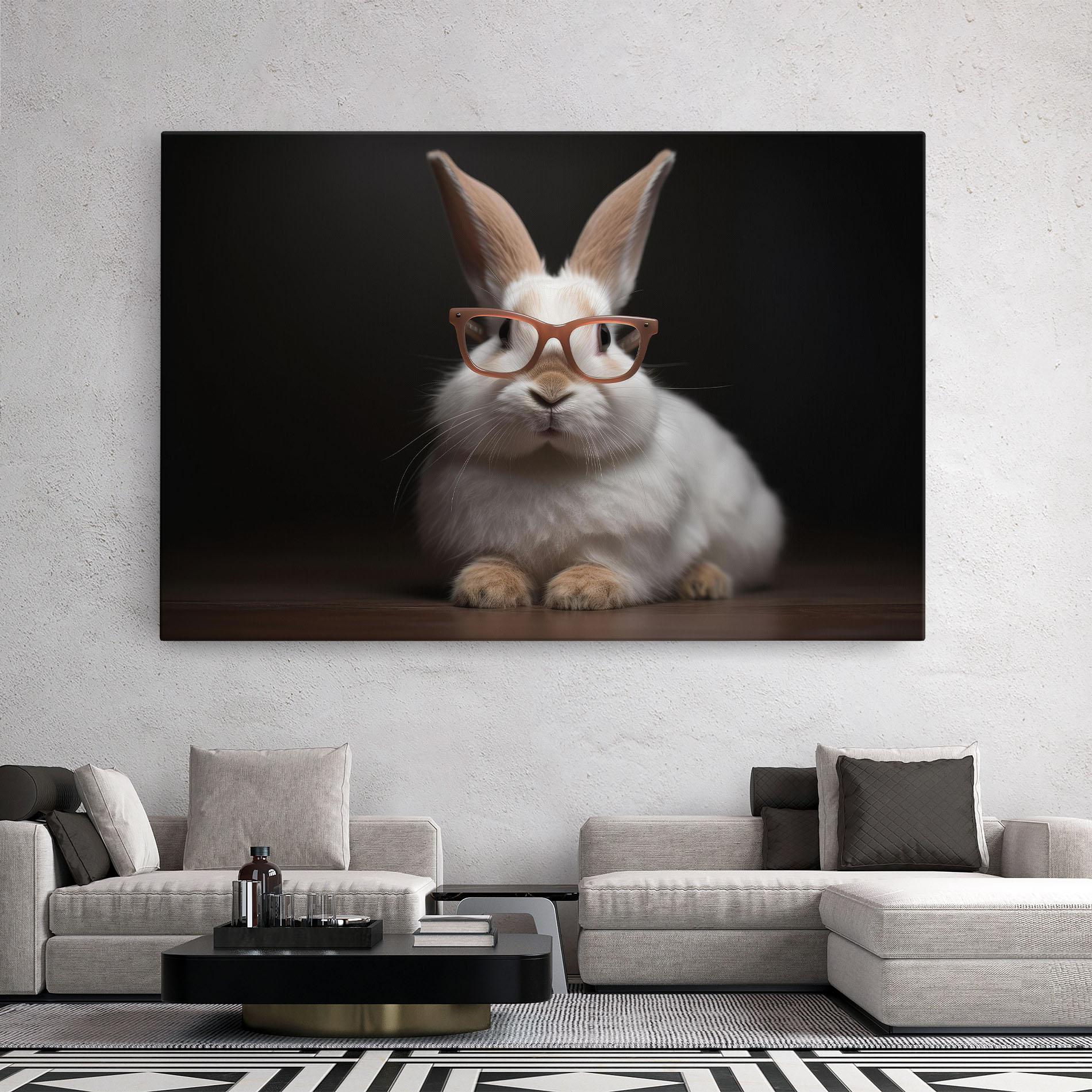 Leinwandbild Eyeglasses Bunny mockup 2