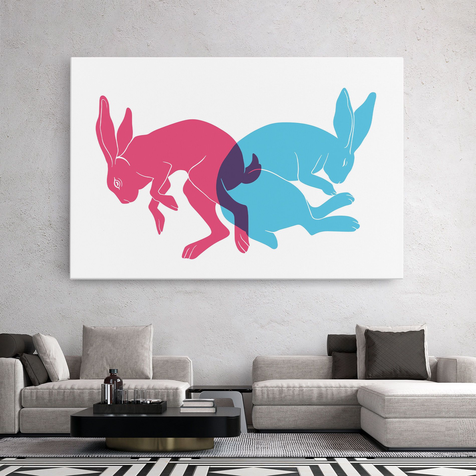 Rabbits Riso mockup 2