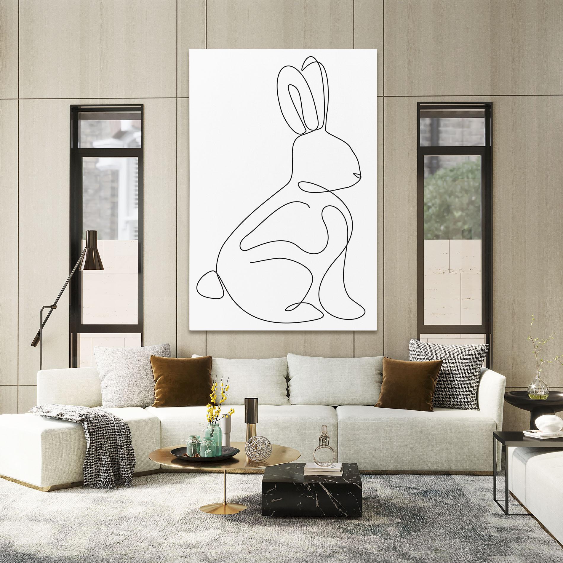 Leinwandbild Cute Rabbit mockup 2