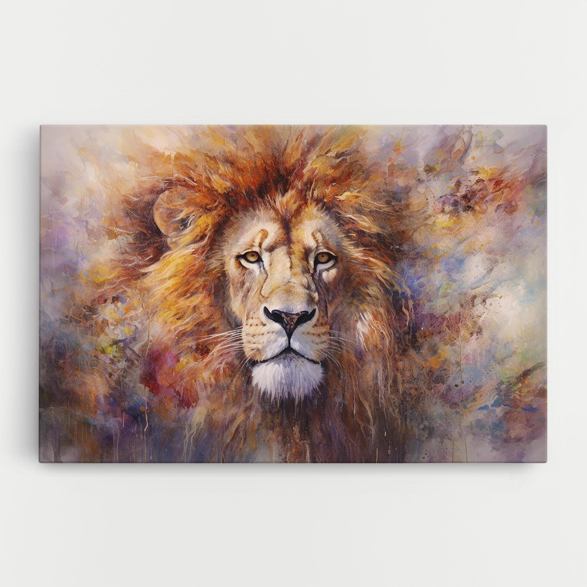 Leinwandbild Abstract Lion Head mockup 0